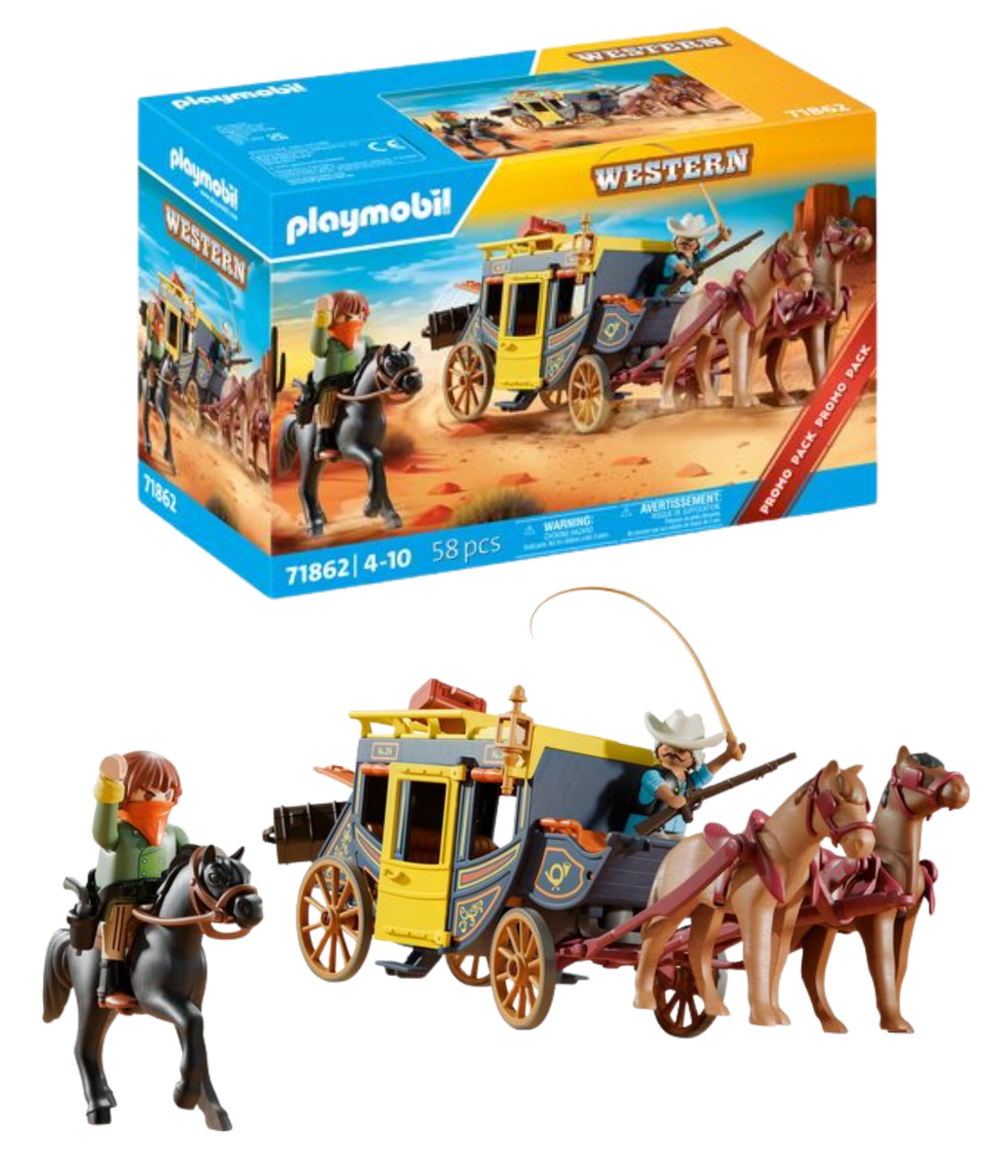 Playmobil Stagecoach Robbery Promo Pack Action Figure Set | Ages 4+ | Model 71862 1