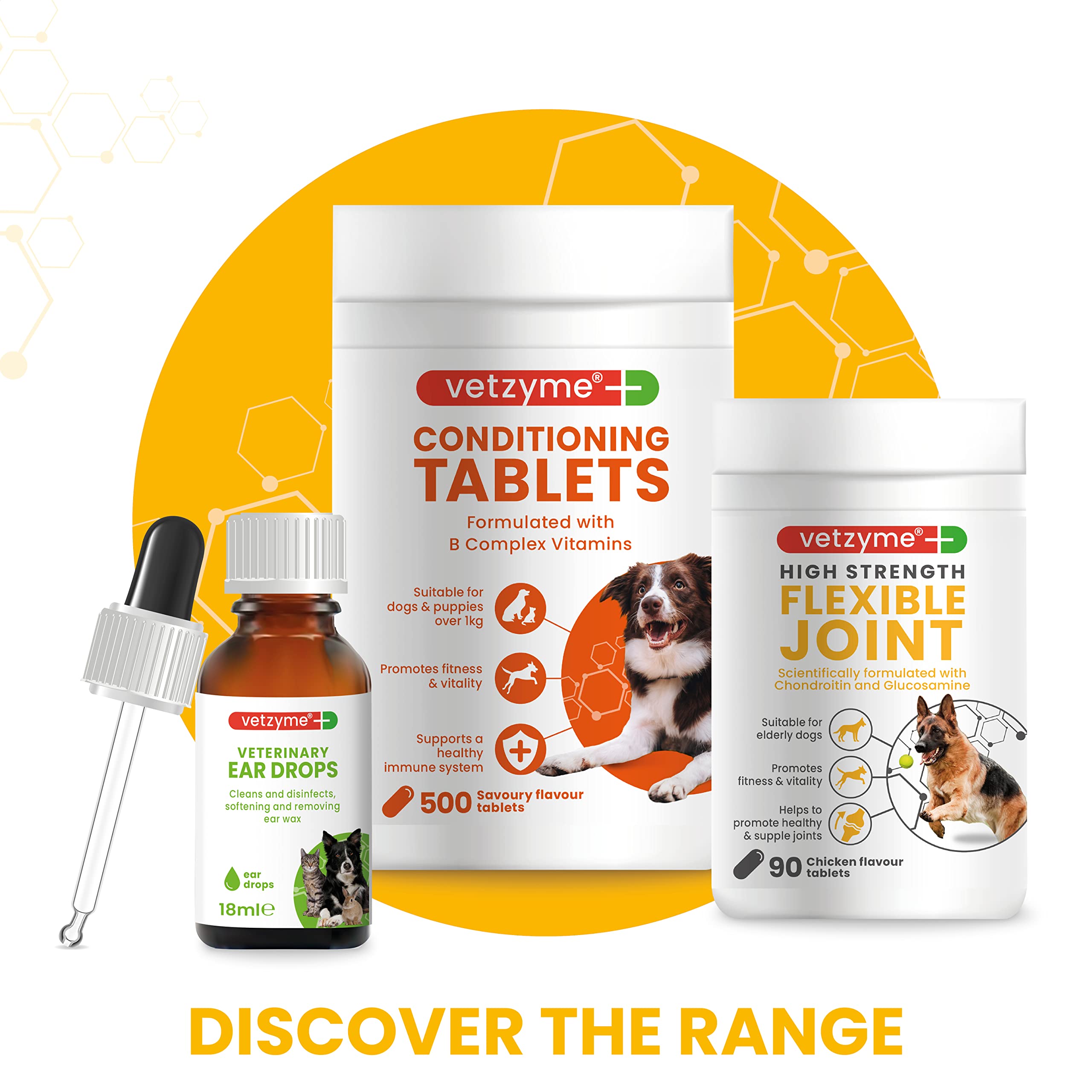 Vetzyme High Strength Flexible Joint Supplements for Senior Dogs - 30 Tablets 6