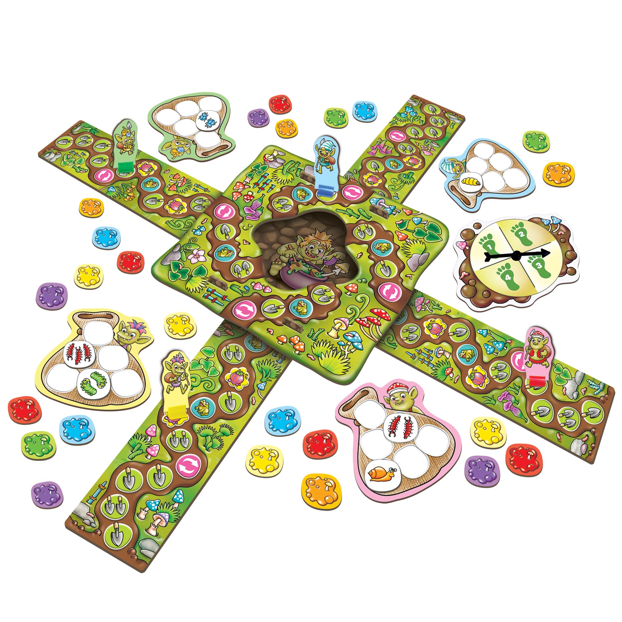 Orchard Toys Troll in a Hole Family Board Game | Ages 4+ | 2 Ways to Play | Educational 2