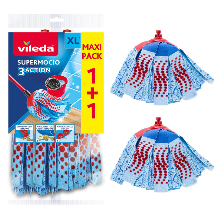 Vileda SuperMocio 3Action XL Refill - Pack of 2