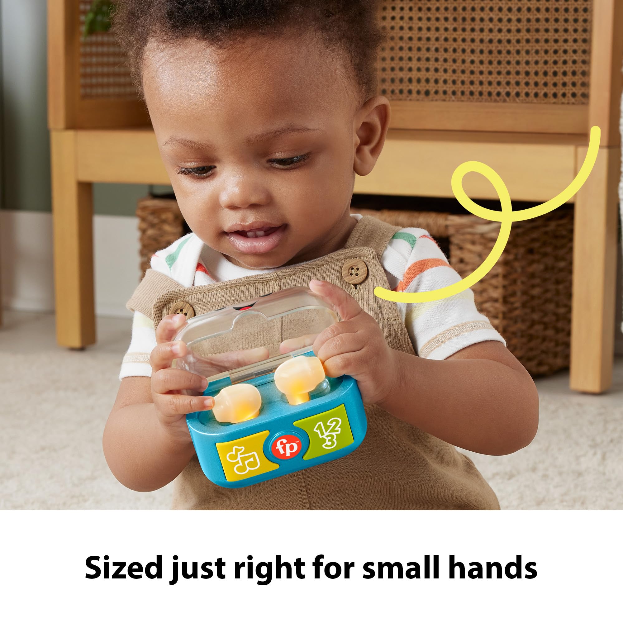 Fisher-Price Laugh & Learn Play Along Ear Buds - Interactive Musical Toy for Babies & Toddlers 6