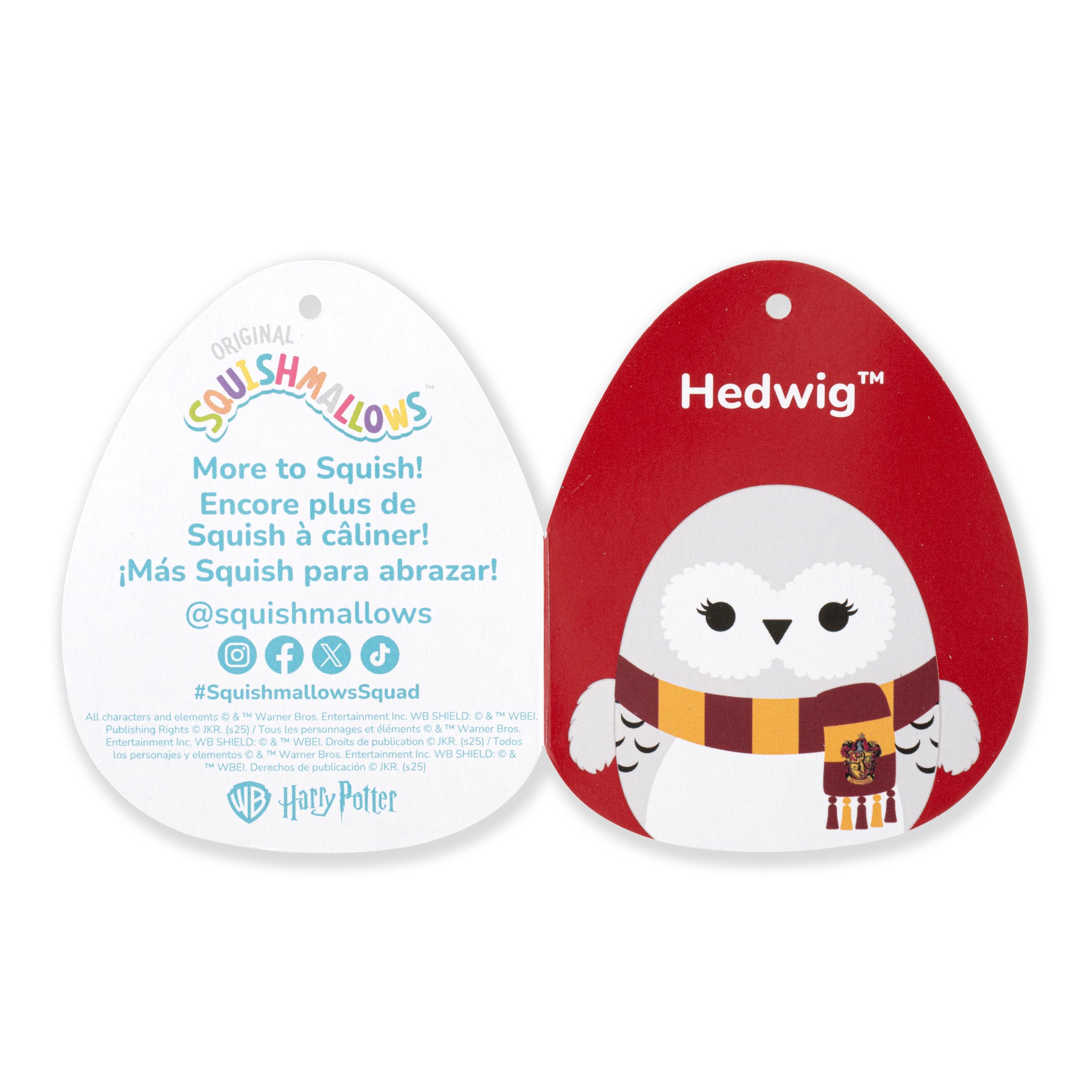 Squishmallows 10-Inch Hedwig with Scarf Plush - Harry Potter Officially Licensed Toy 7