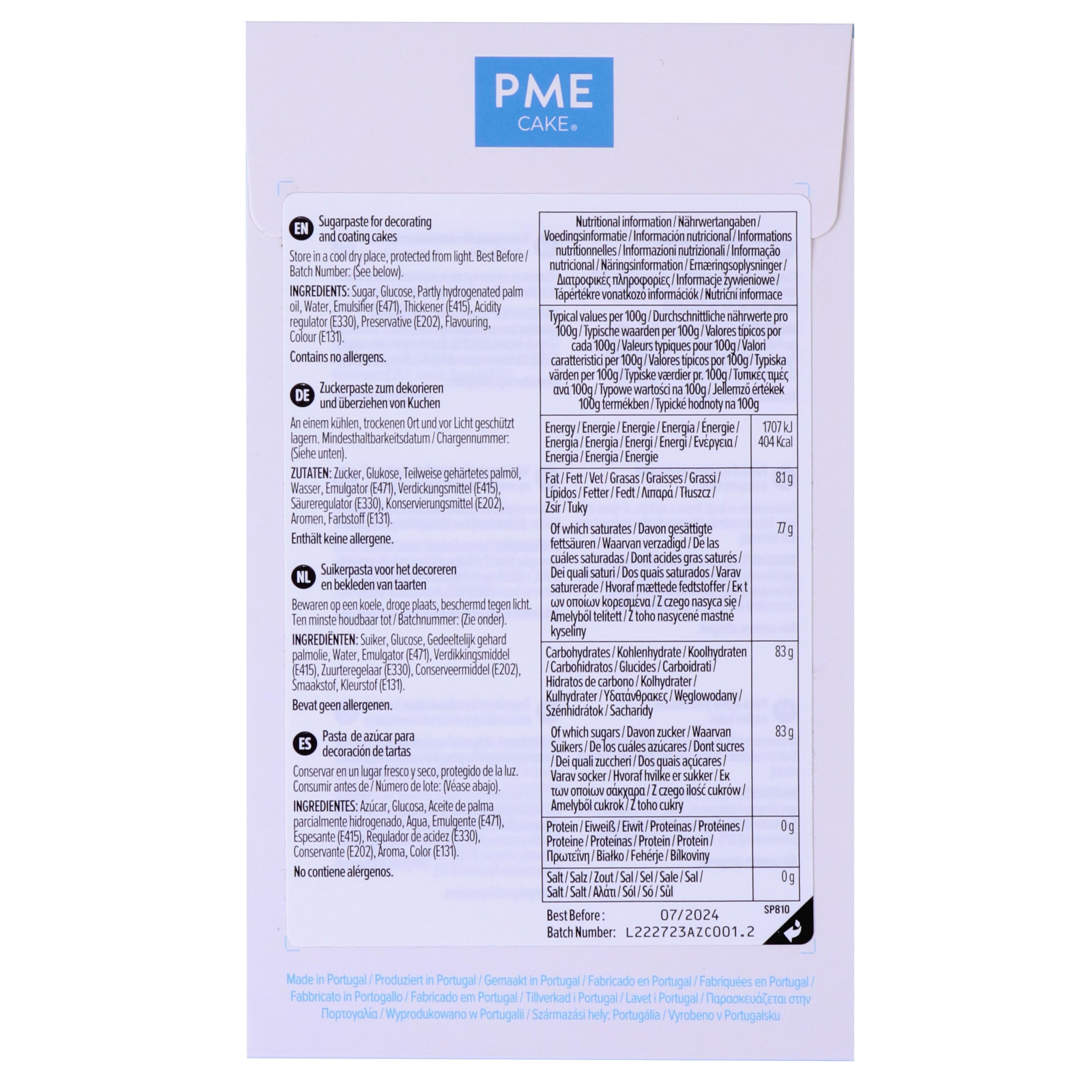 PME Cake Sugar Paste Fondant - Blue | Thermo-Tech Ready-to-Roll | 250g 2