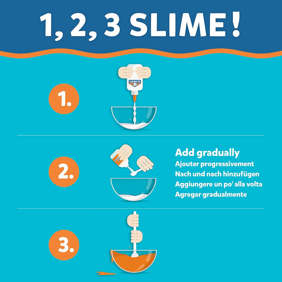 Elmer's Colour Slime Kit - Washable Slime Making Kit with Pink & Purple Glue, Magical Liquid Activator