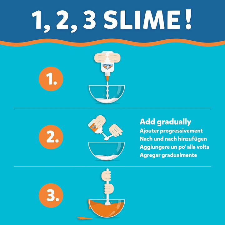 Elmer's Colour Slime Kit - Washable Slime Making Kit with Pink & Purple Glue, Magical Liquid Activator