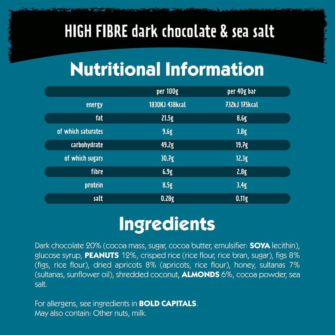 Eat Natural Dark Chocolate & Sea Salt Fruit & Nut Bars 12 x 40g