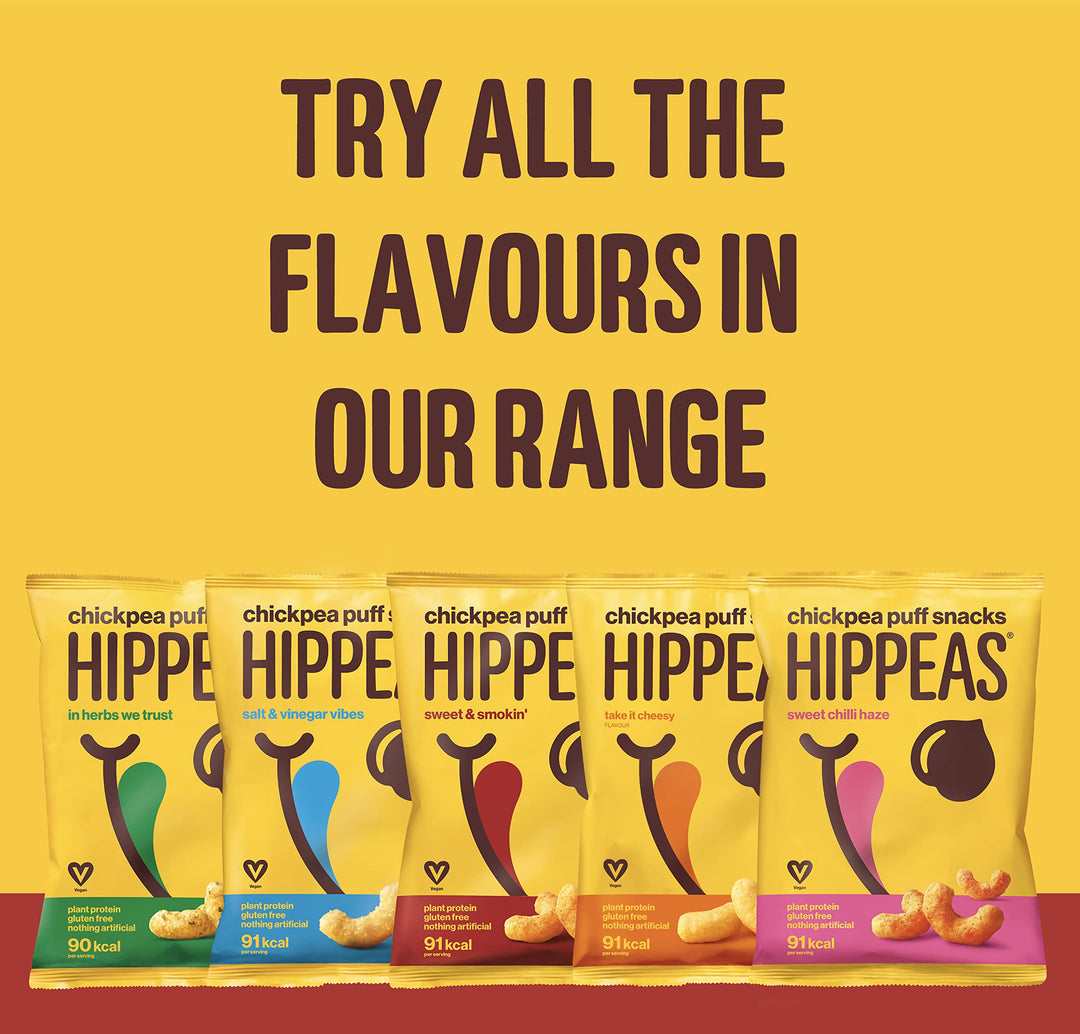 Hippeas Smoky Paprika Chickpea Puff Vegan Multipack Crisps | 24 x 22g Snack