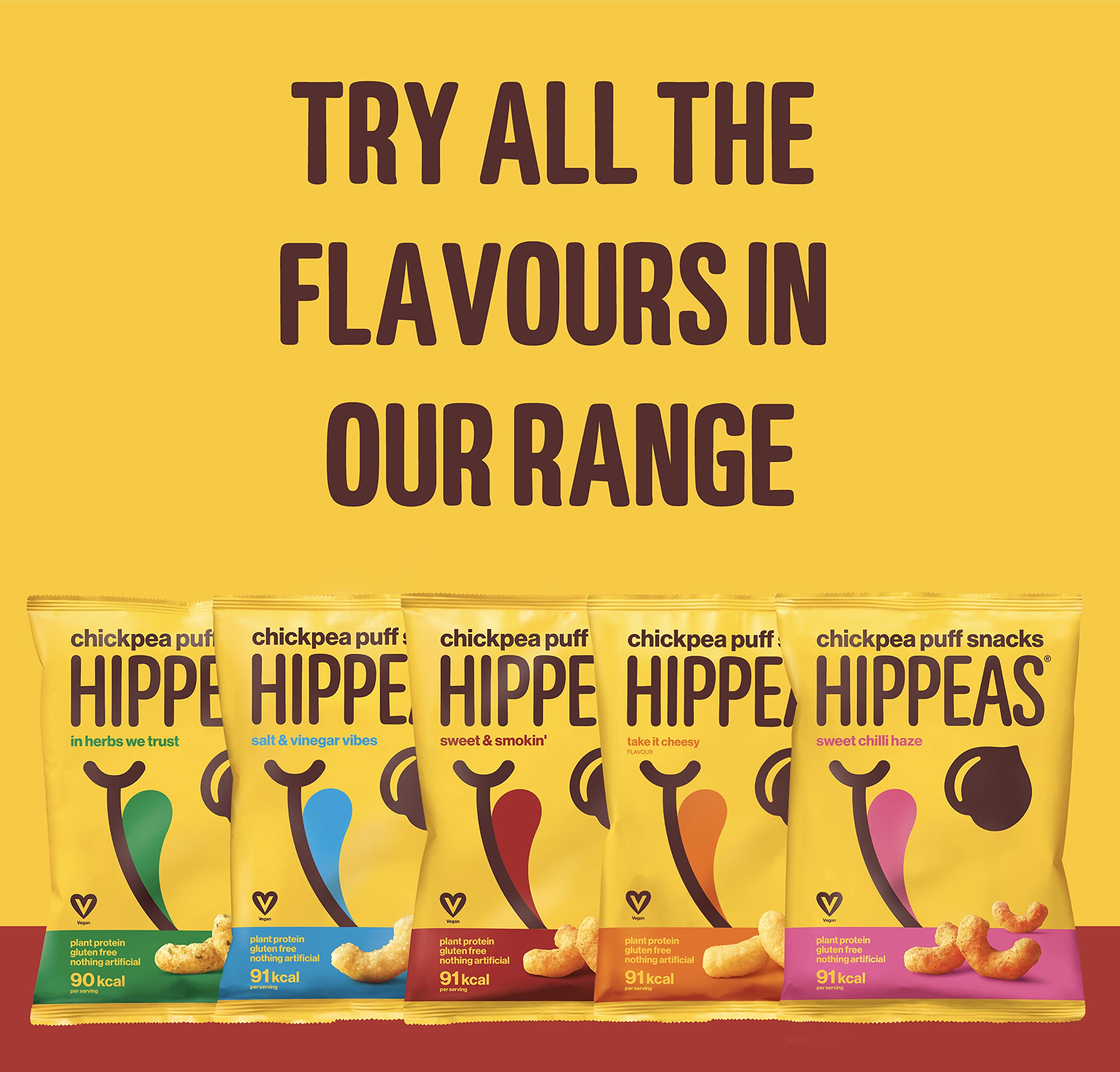 Hippeas Take It Cheesy Chickpea Puffs Vegan Crisps Multipack | 25 x 15g 6