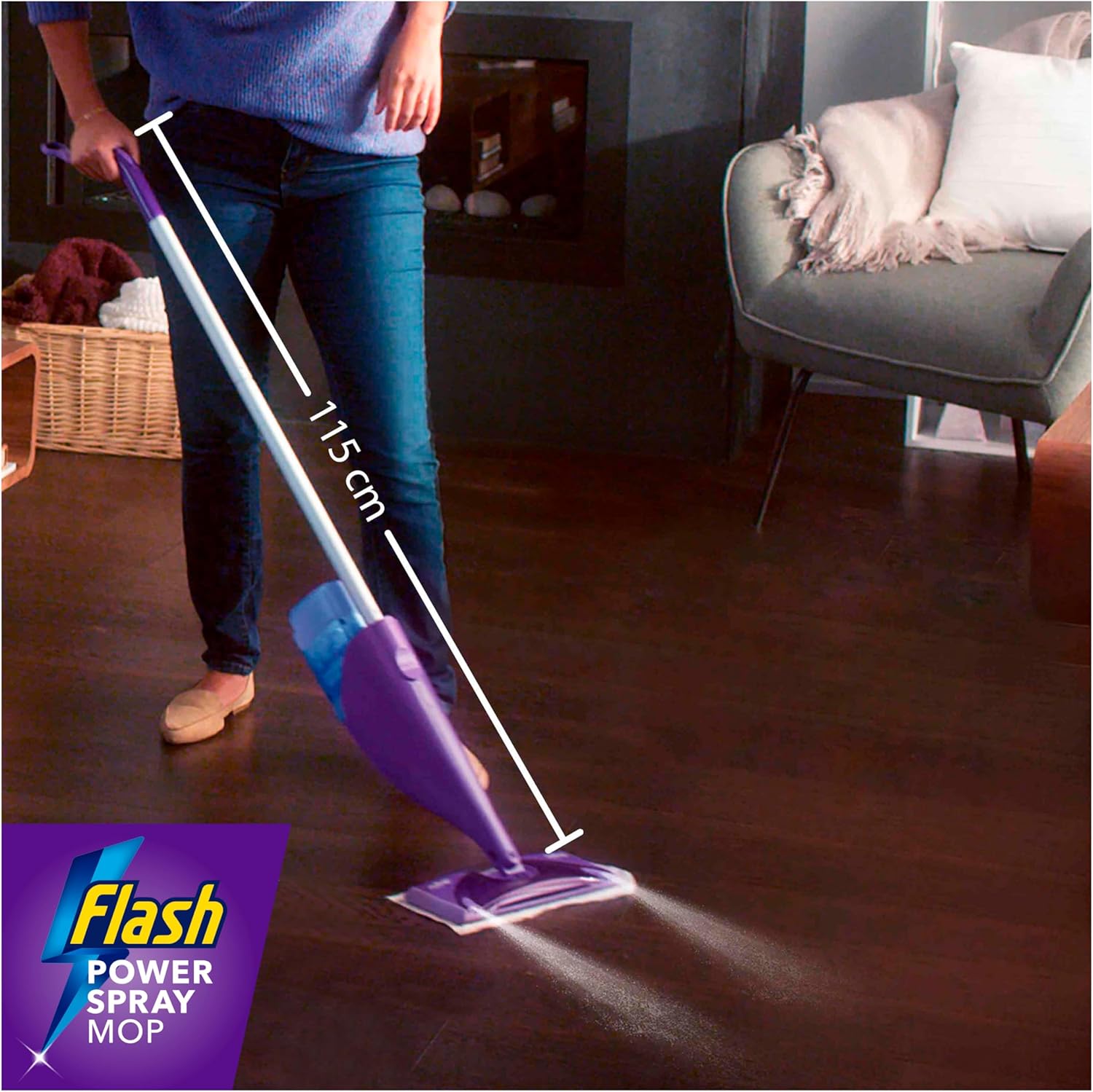 Flash Powermop Floor Cleaner Starter Kit - Spray Mop with Washable Microfiber Pad 6