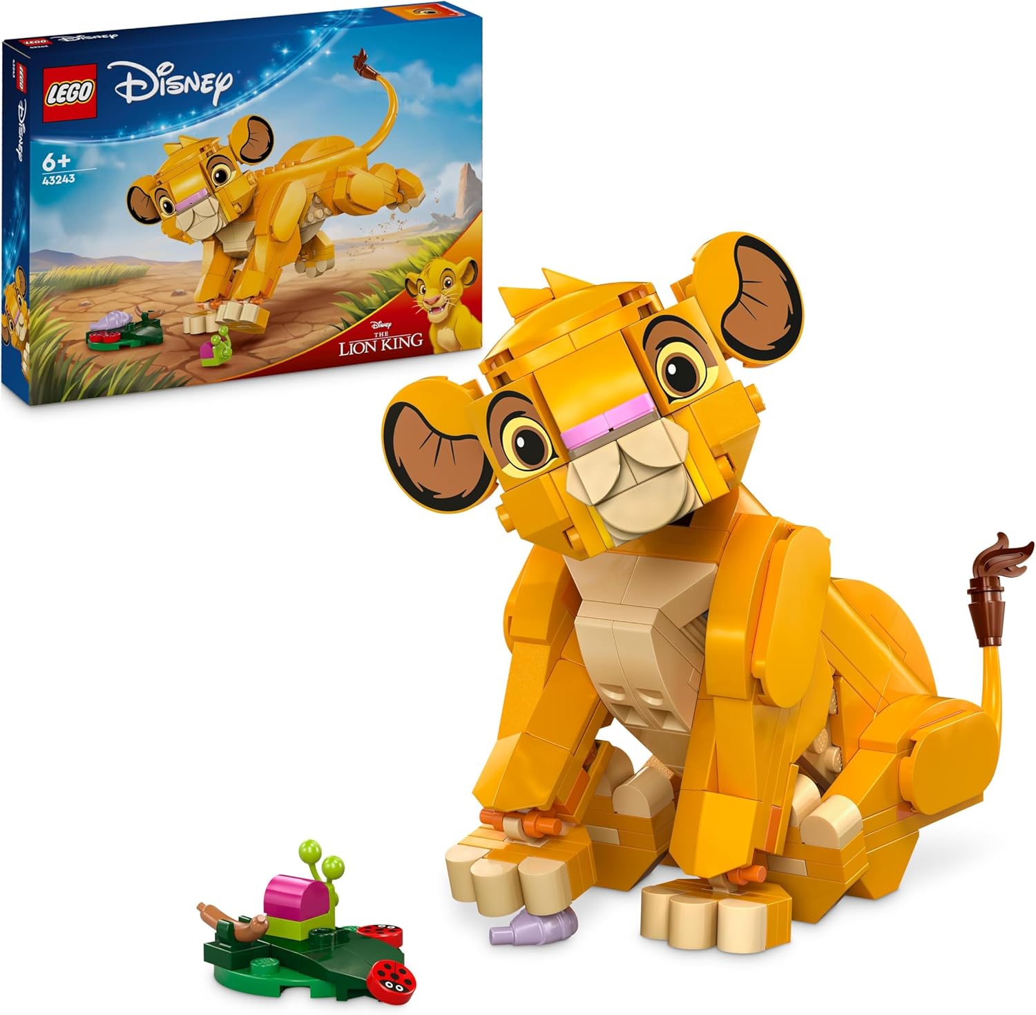 LEGO Disney Simba, der König der Löwen, Bauspielzeug – 222-teiliges Spielset für Kinder ab 6 Jahren