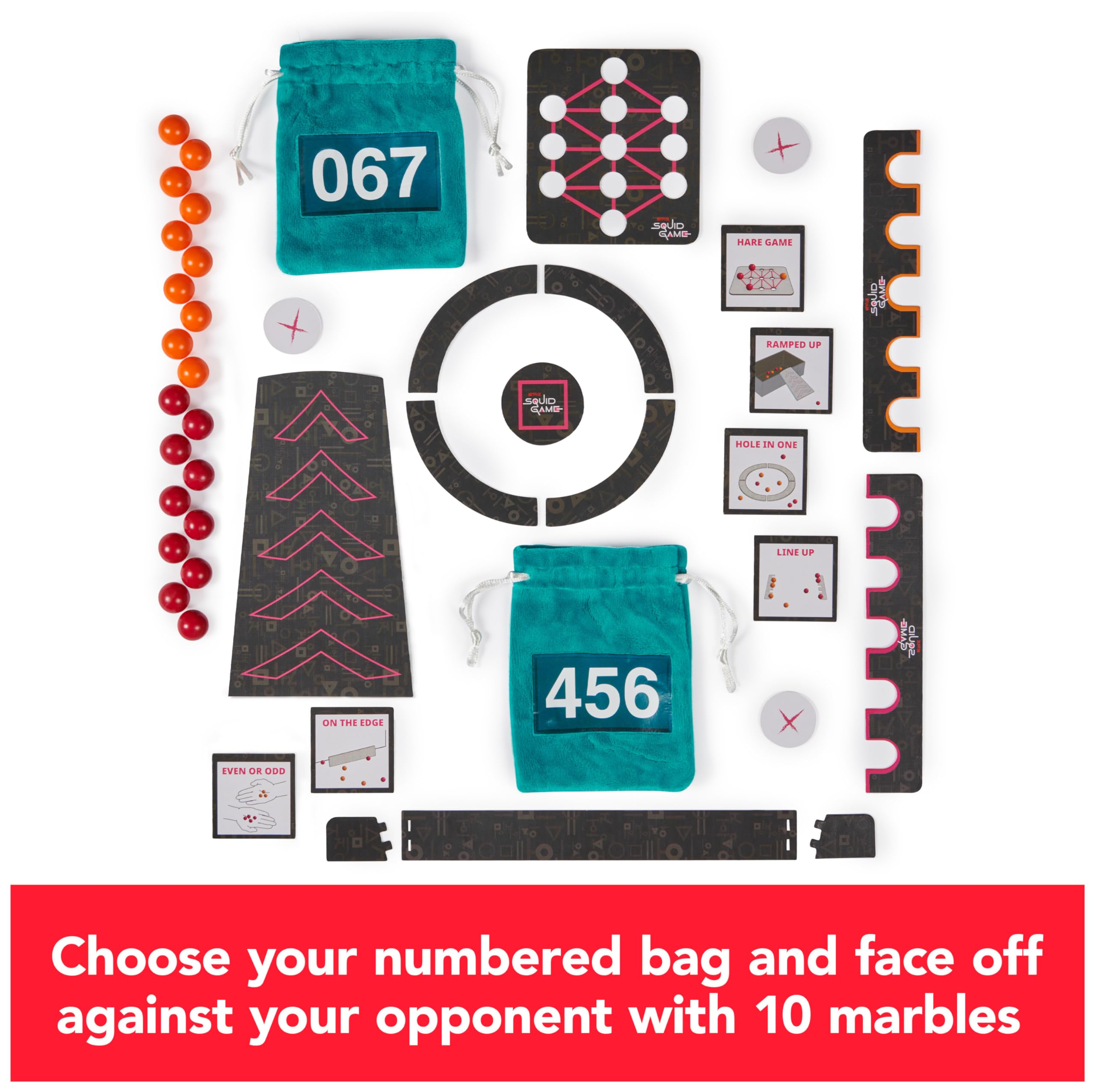 Spin Master Games Squid Game Marbles 2-Player Board Game 6