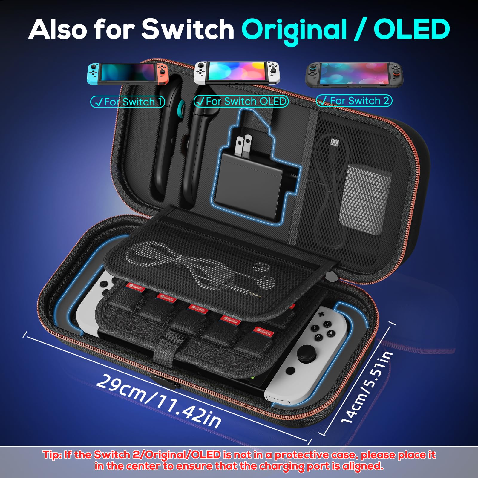 [Charge Inside] Carry Case for Nintendo Switch 2 2025/ Switch OLED / Switch 4