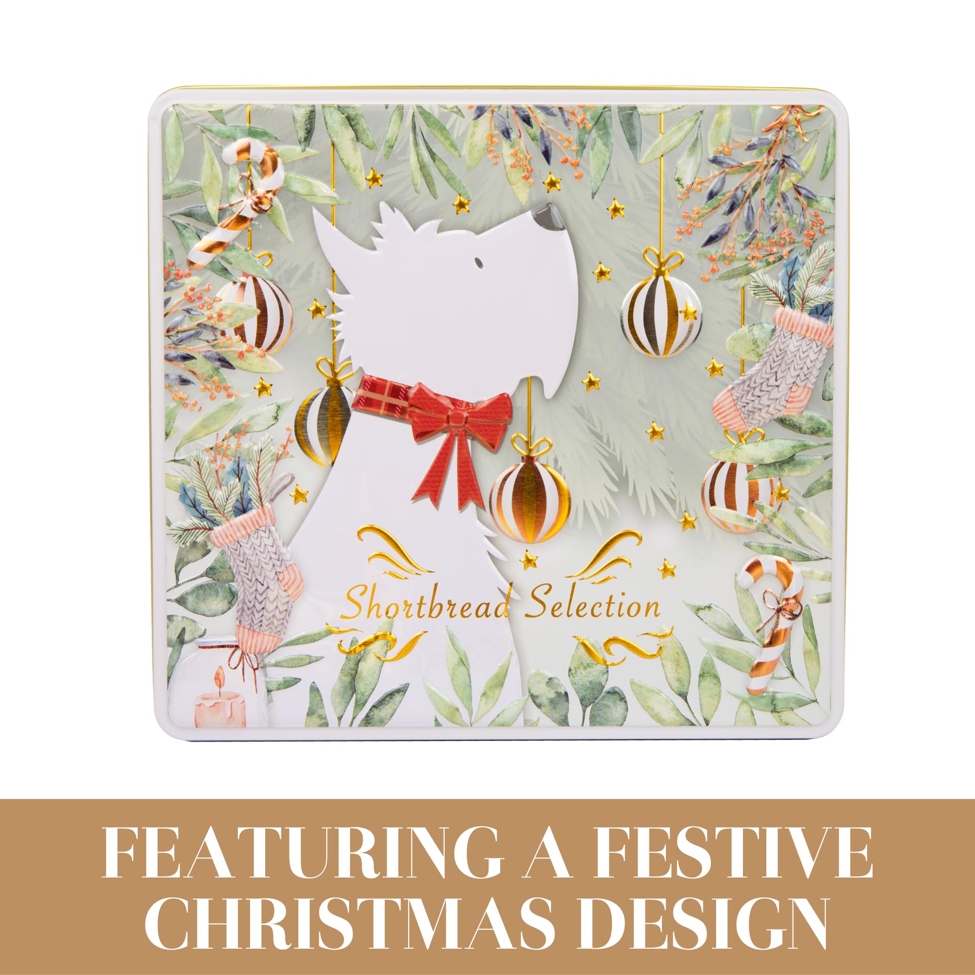 The Silver Crane Co. - Scottie Dog Biscuits Tin Traditional Scottish Shortbread Gift Set 7