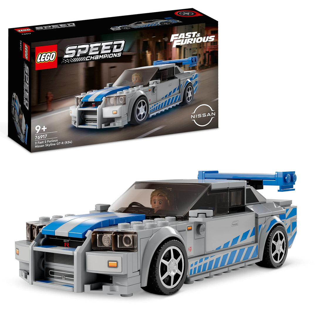 LEGO Speed Champions Nissan Skyline GT-R (R34) Race Car - 319-Piece Building Set for Ages 9+