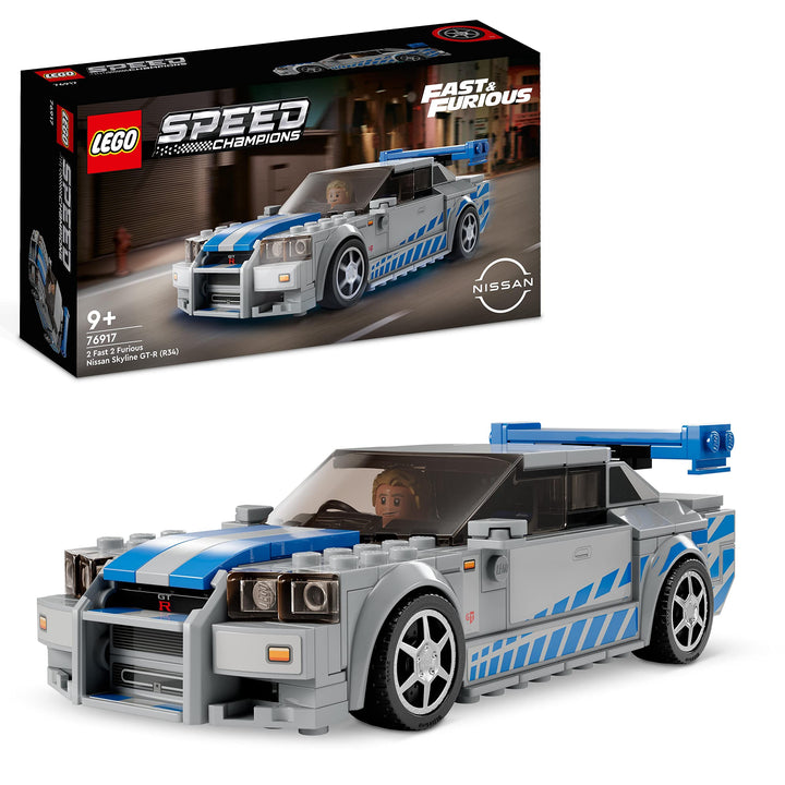 LEGO Speed Champions Nissan Skyline GT-R (R34) Race Car - 319-Piece Building Set for Ages 9+