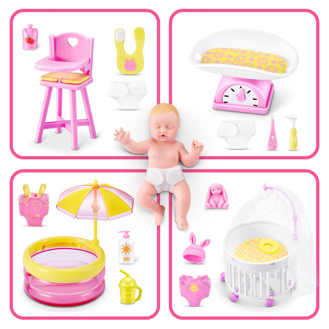 5 Surprise My Mini Baby Series 2 by ZURU - Collectible Mystery Capsule with Playset, 3+ Years