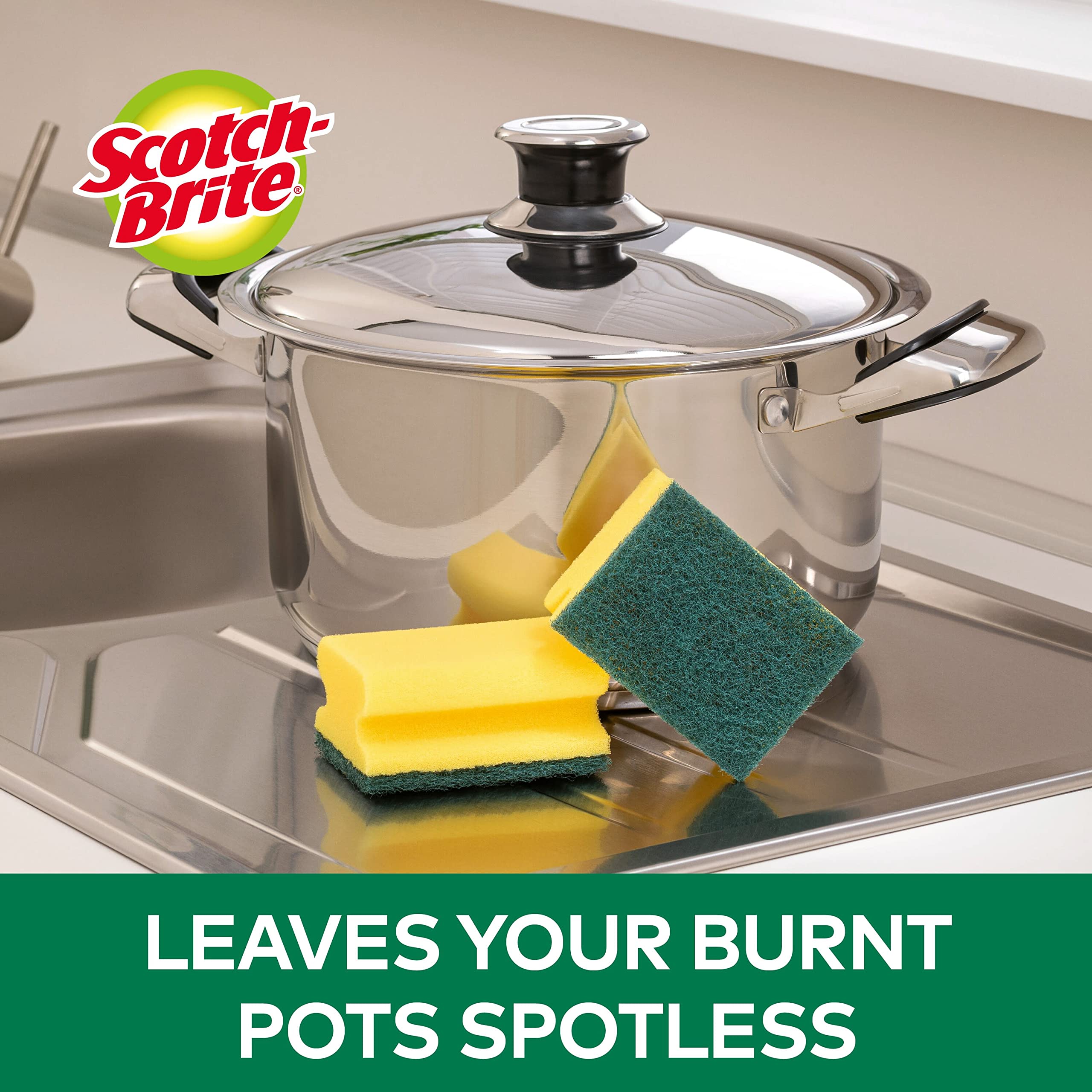 Scotch-Brite Classic Heavy Duty Scrub Sponge - Cuts Grease & Burnt-On Food | 16 Pack 3