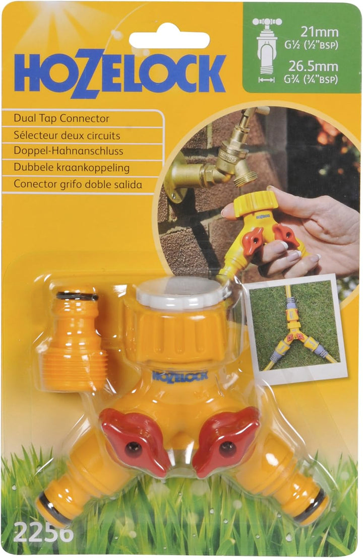 Hozelock Dual Tap Connector for Garden Hoses (HZ22560000)