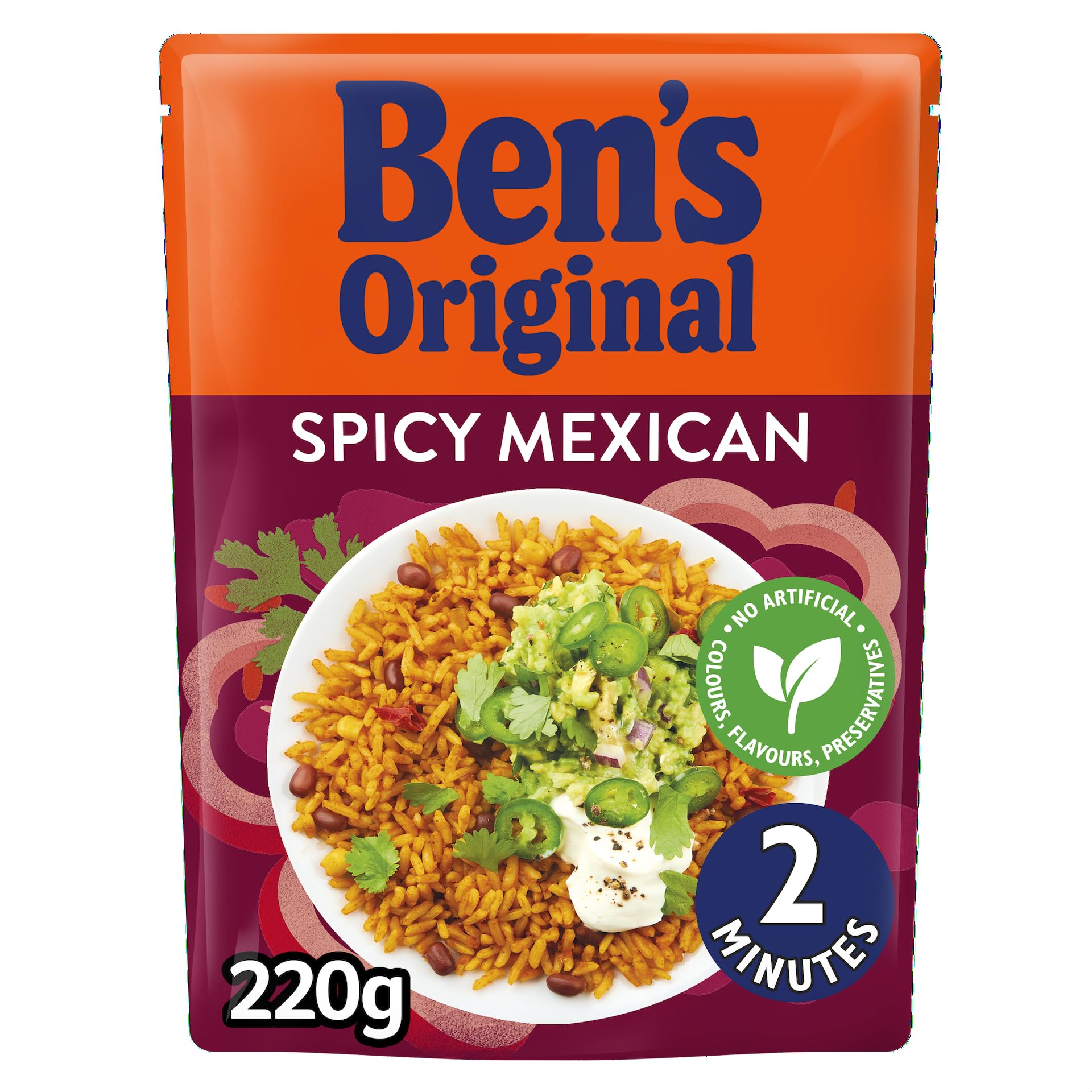 Ben's Original Spicy Mexican Microwave Rice Pouch 220g - Serves 2 1