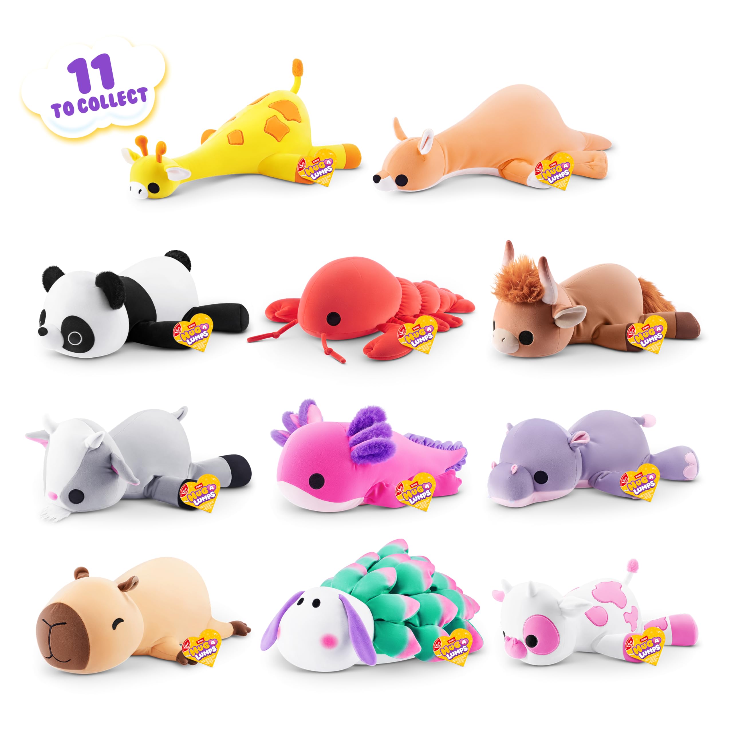 Hug-A-Lumps Medium Lenny by ZURU - Weighted Plush Cuddly Toy for Stress Relief 6