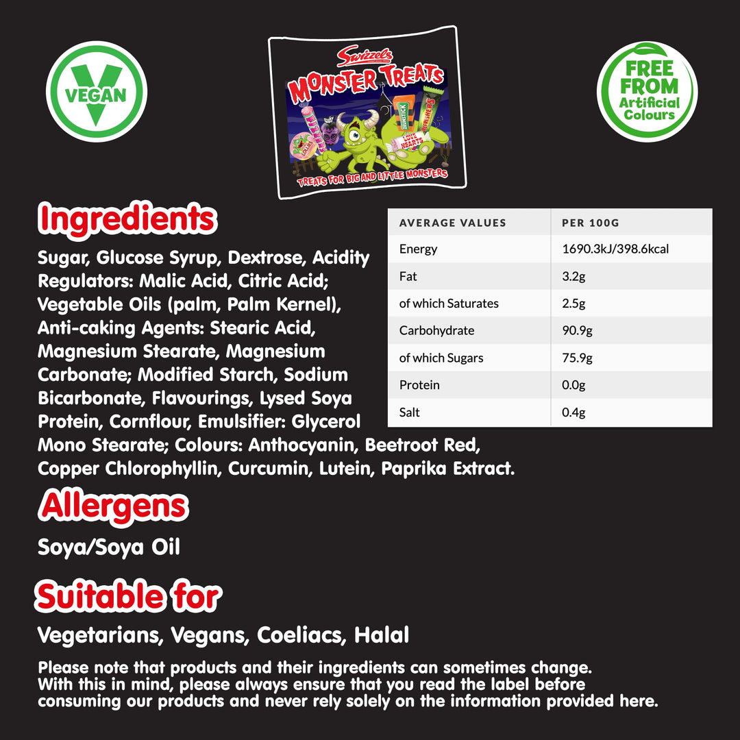 Swizzels Monster Treats Bag 440g - Perfect Halloween Sweets, Fun Swizzels C