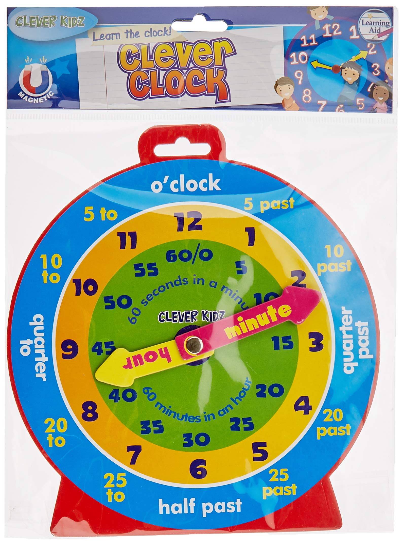 Premier Stationery Clever Kidz Magnetic Clever Clock - Educational Learning Toy for Kids 8