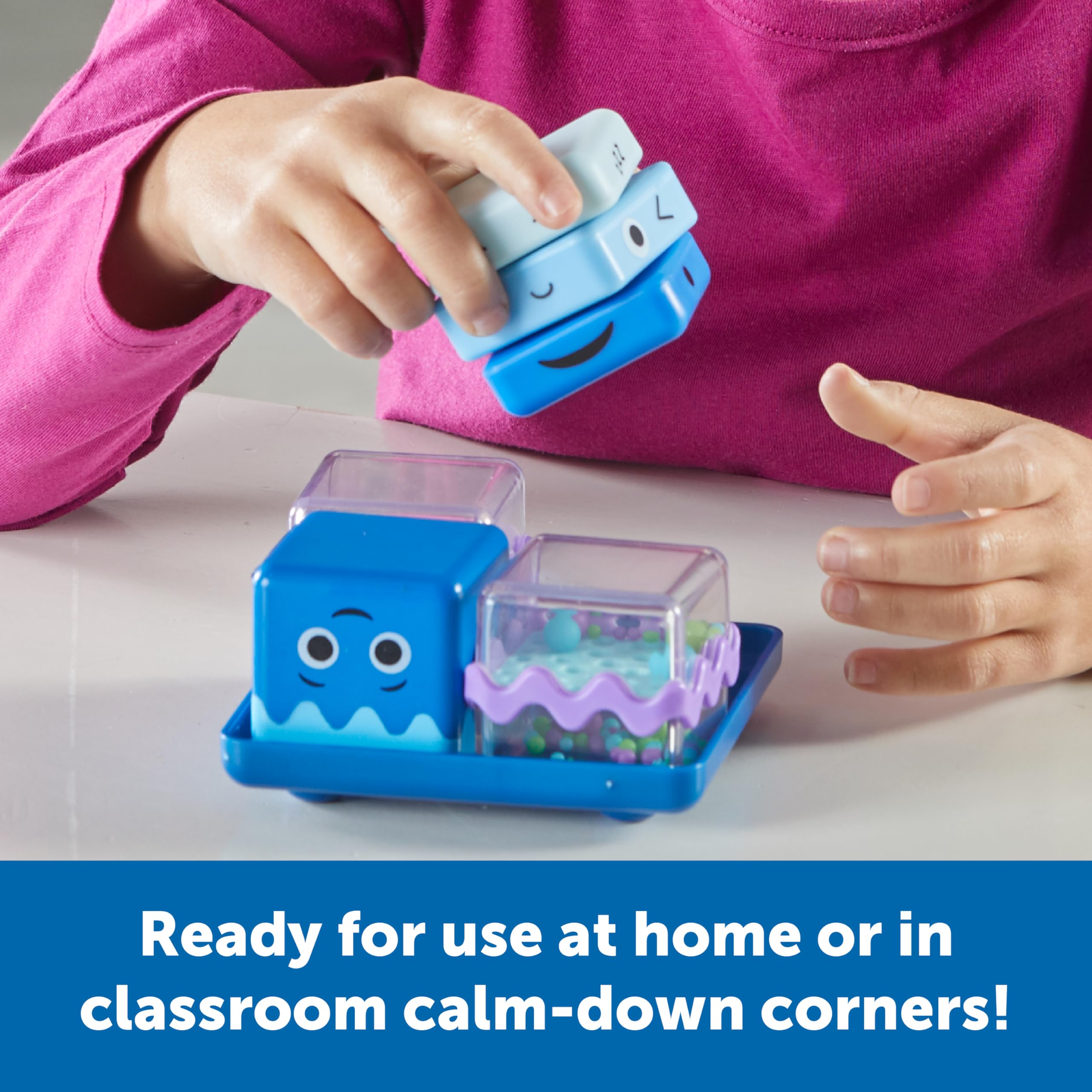 Learning Resources Cool Down Cubes Sensory Fidget Toy Pack - 4 Fidget Actions | Ages 4+ | Multicolor 4