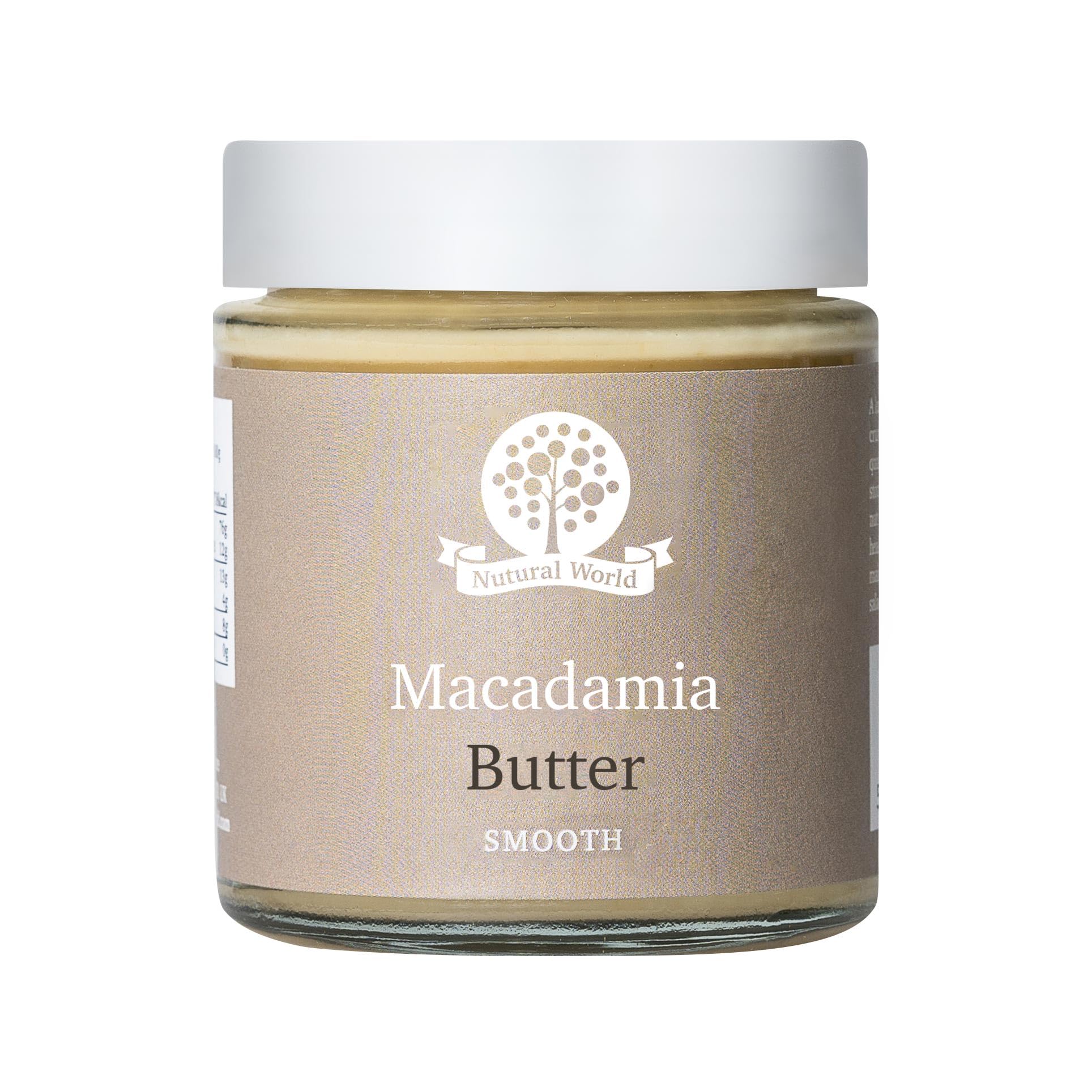 Nutural World Smooth Macadamia Nut Butter - 100% Pure Single Ingredient | 170g