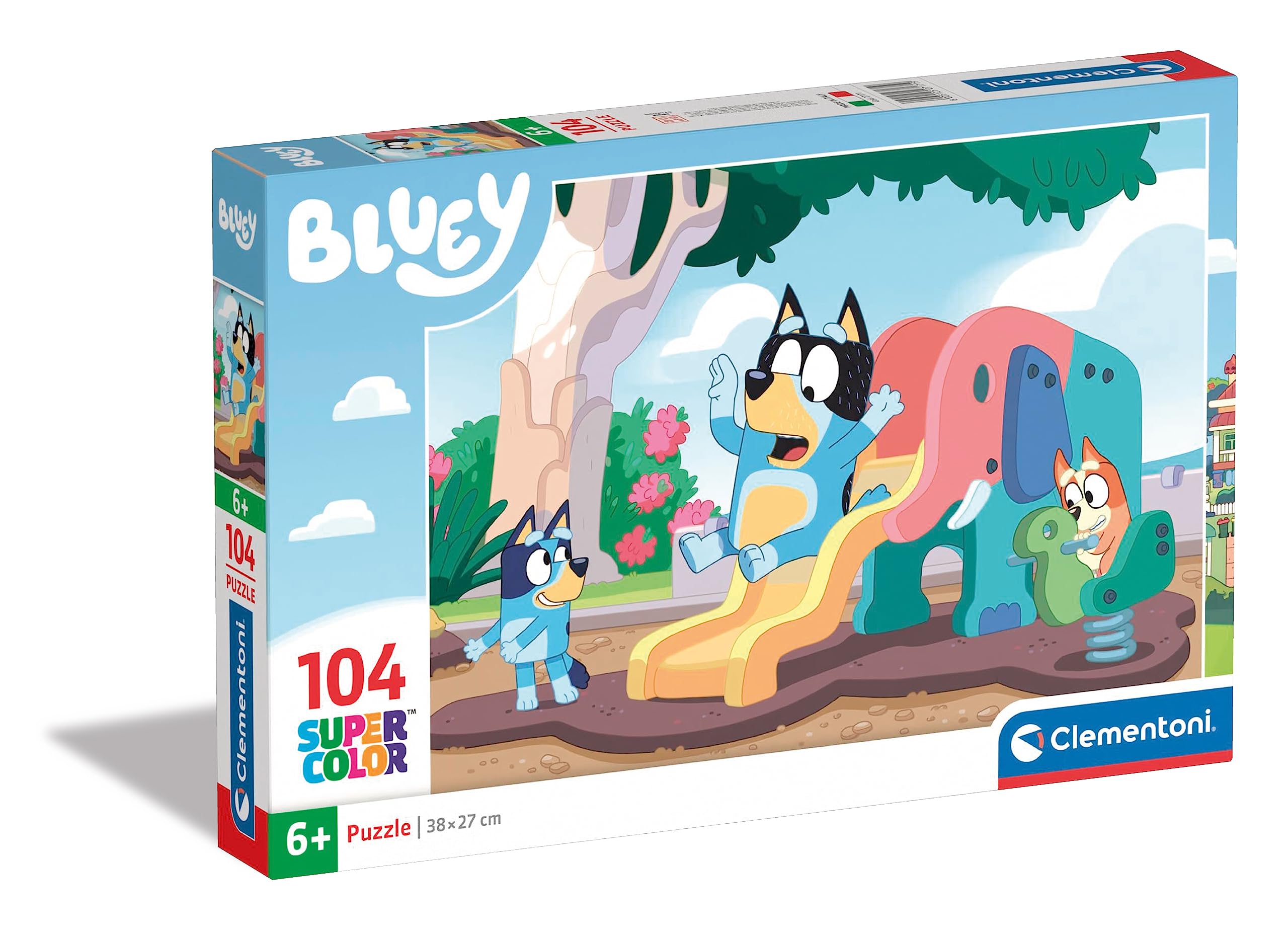Clementoni Supercolor Bluey Jigsaw Puzzle - 104 Pieces | Kids Age 6+ | Made in Italy 1