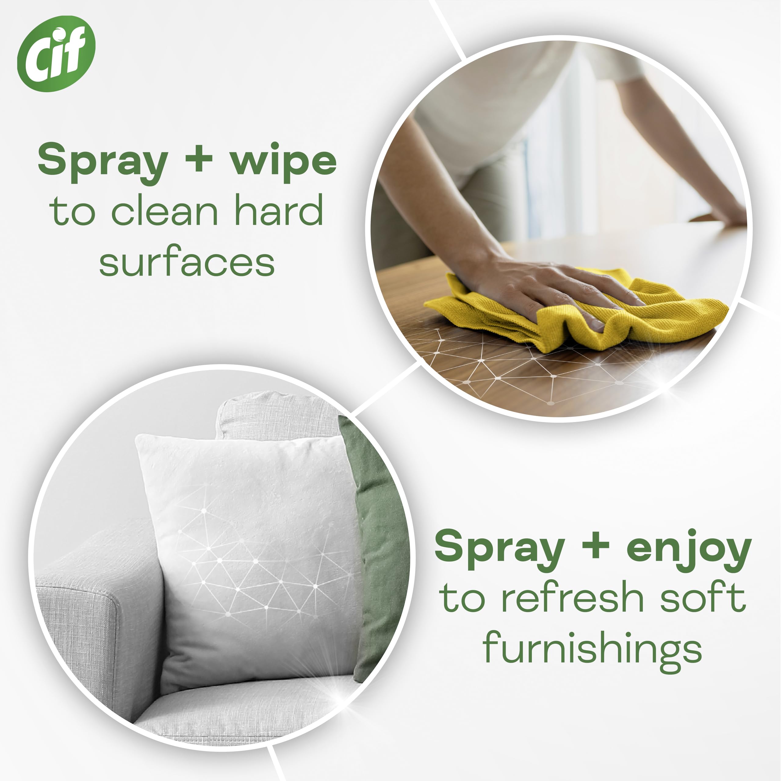 Cif Infinite Clean All-in-One Cleaner Spray Lime & Lemongrass 590 ml Probiotic Technology 6