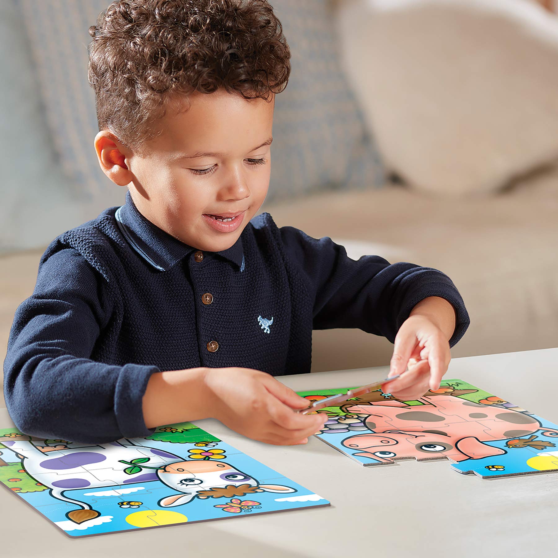 Orchard Toys First Farm Friends Jigsaw Puzzle - Two 12-Piece Puzzles for Ages 2+ 3