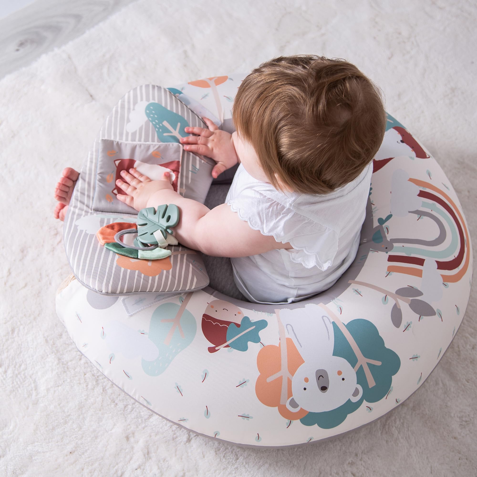 Red Kite Sit Me Up Inflatable Ring Seat with Play Tray & Activities | Beige | One Size 6