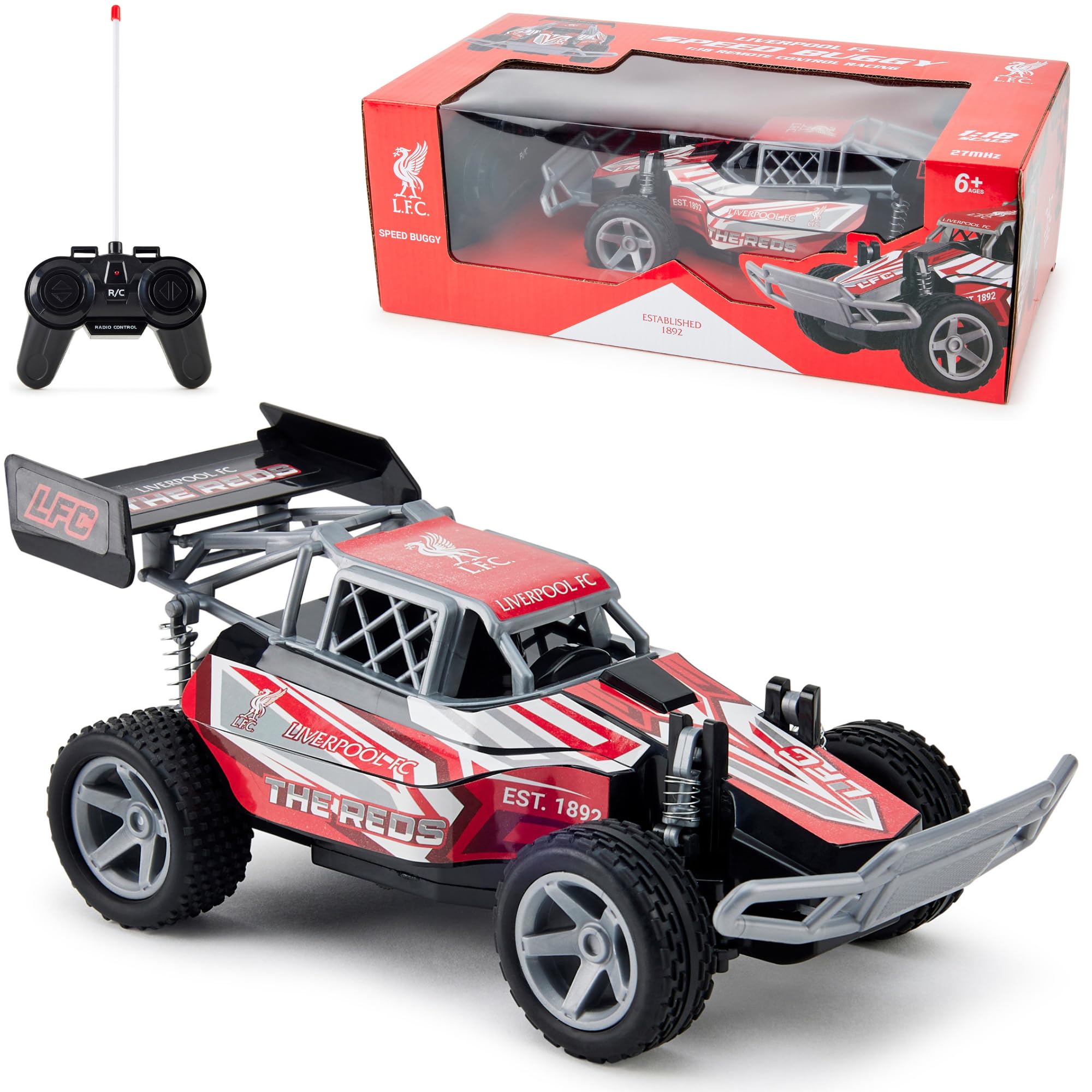 Liverpool FC 1:18 RC Buggy - 2.4GHz Remote Control Vehicle for Kids & Adults 1