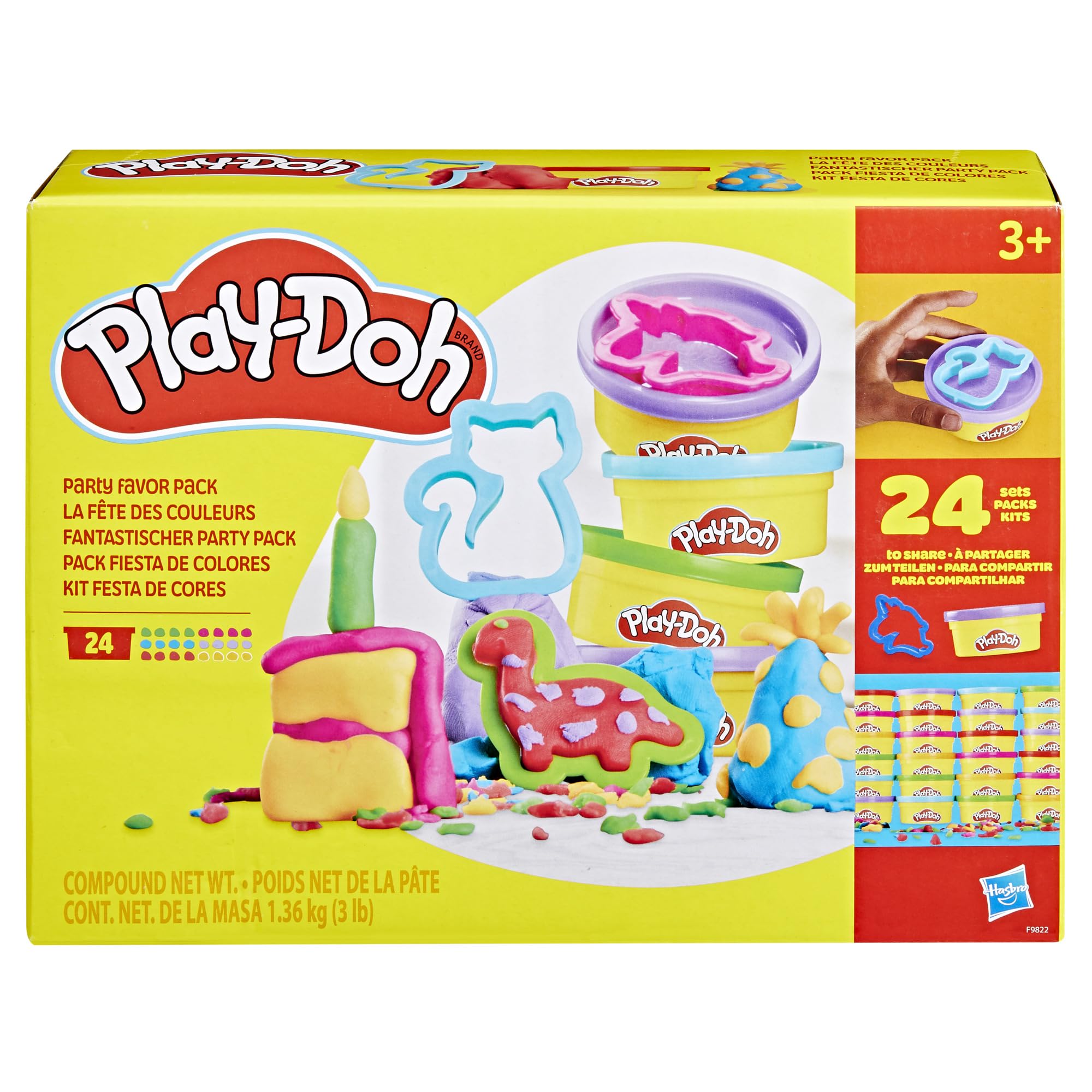 Play-Doh Party Favour Pack - 24 Cans with Cutters | Non-Toxic Modelling Clay for Ages 3+ 2