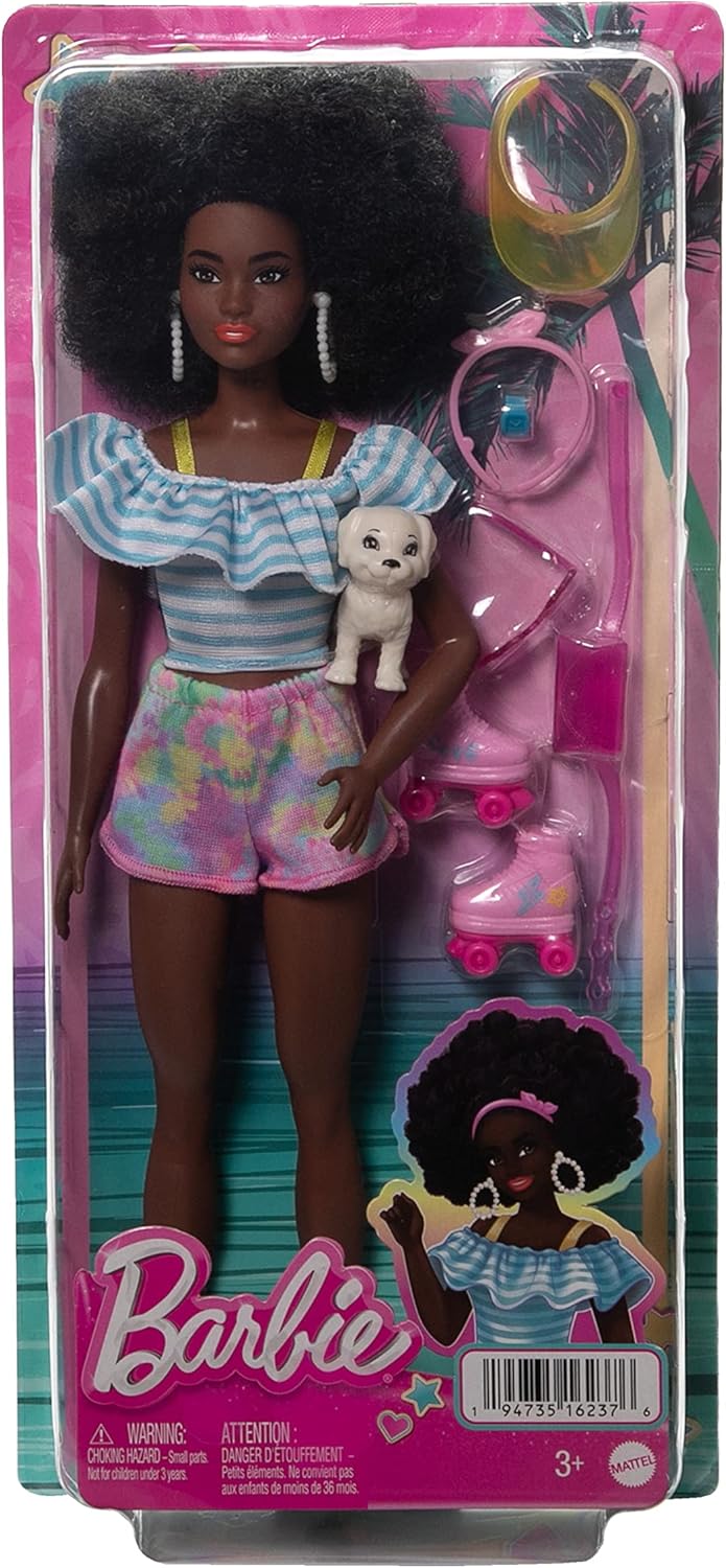 Barbie Doll with Roller Skates - Stylish Fashion Playset for Kids 3+