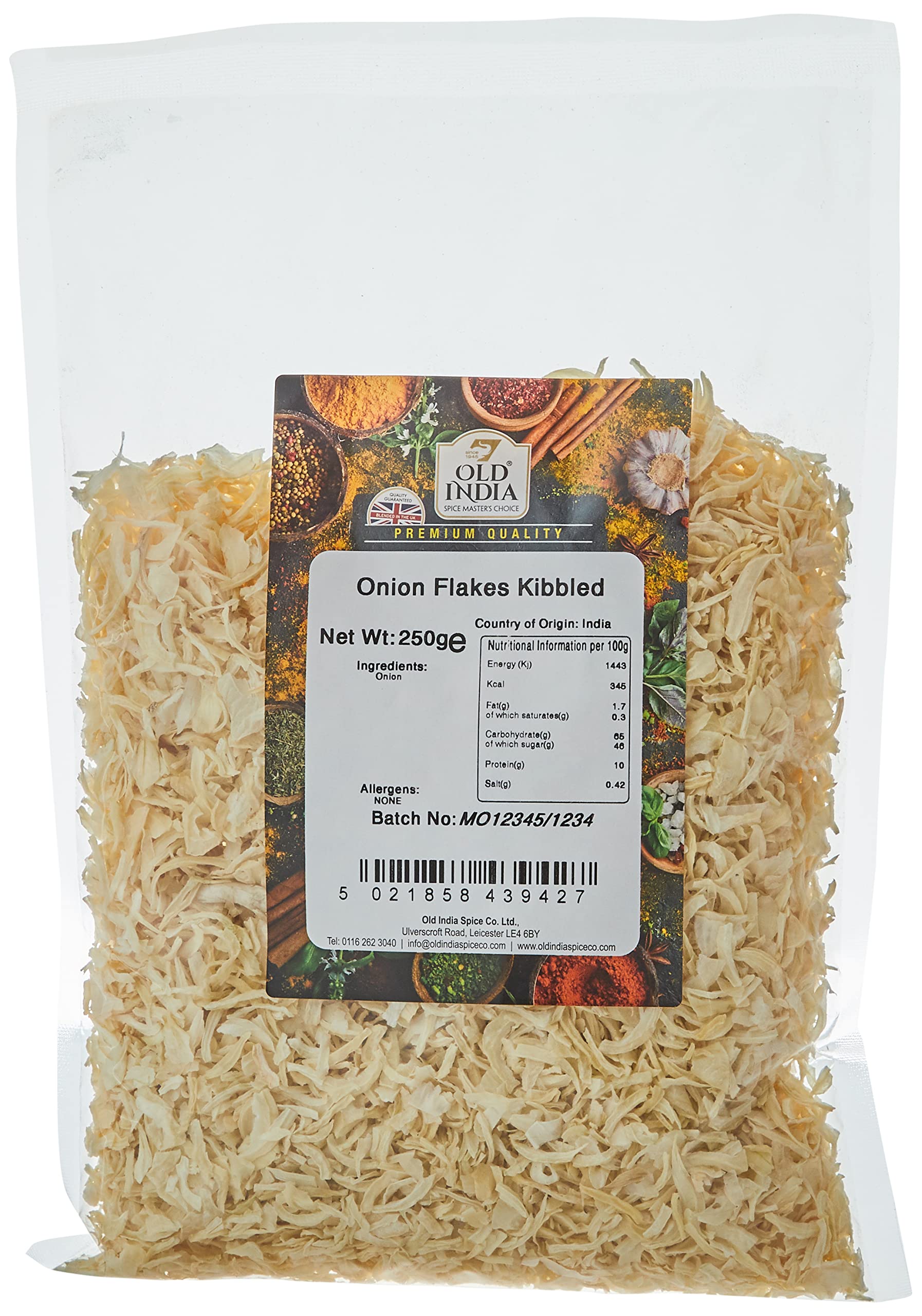 Old India Onion Flakes Kibbled 250g 1