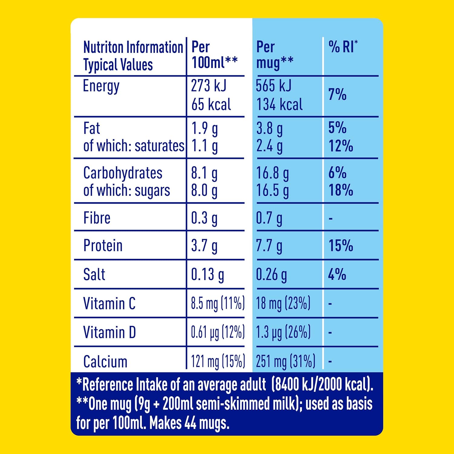 Nesquik Hot Chocolate Powder 400g - Gluten Free, No Artificial Ingredients, Sustainably Sourced Cocoa 5