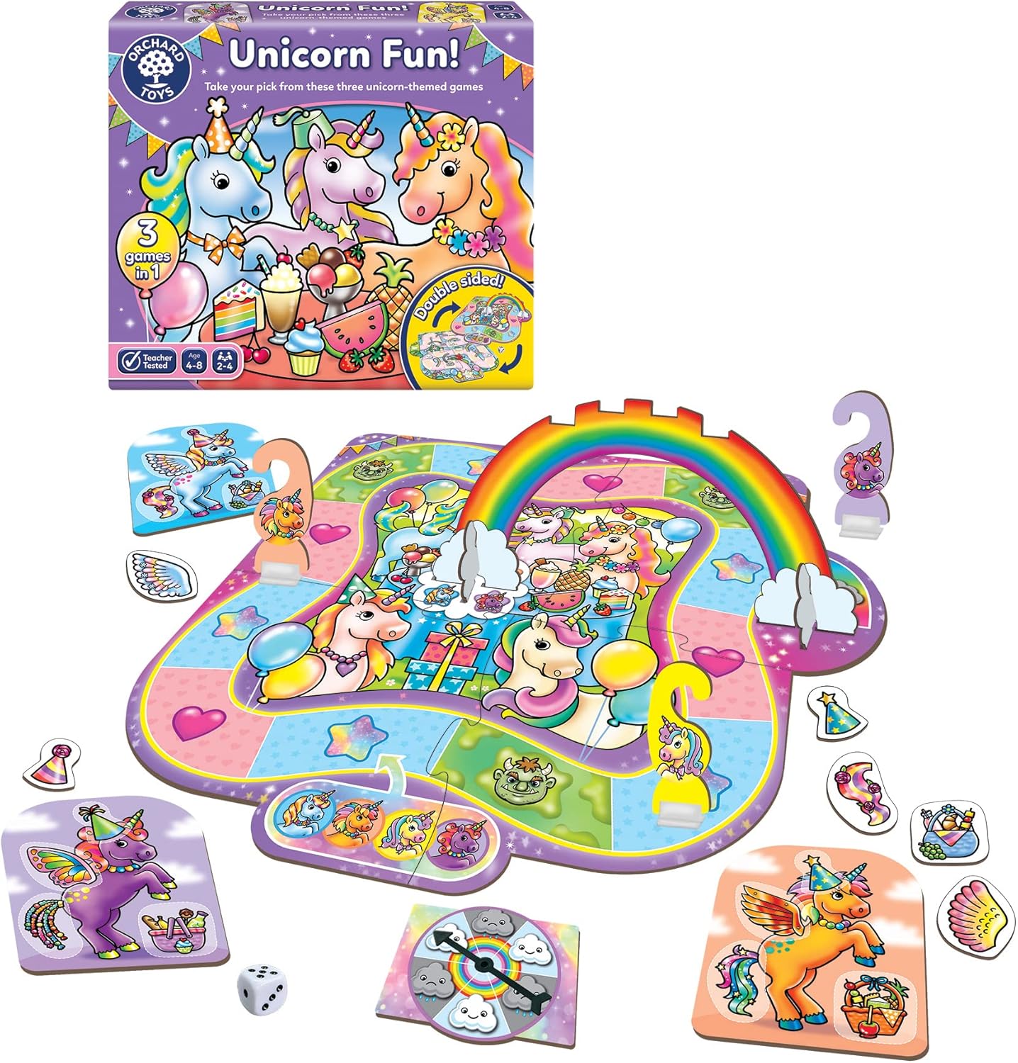 Orchard Toys Unicorn Fun! 3-in-1 Board Game 14