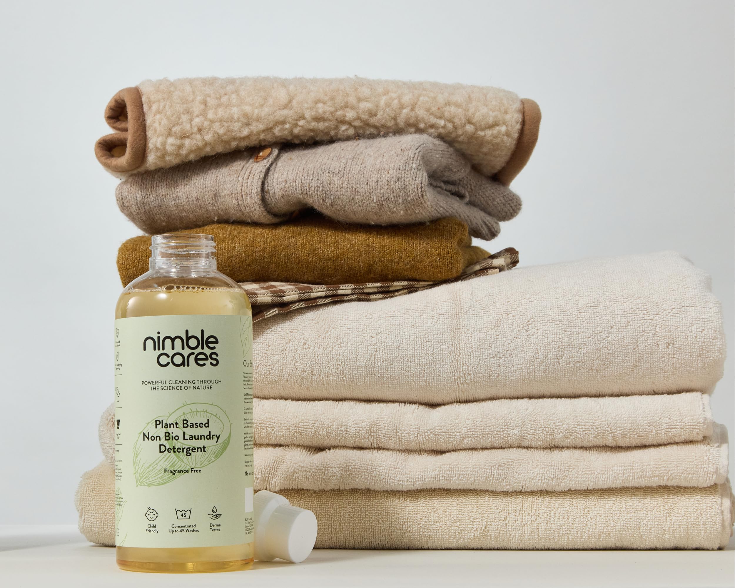 Nimble Cares Plant Based Non Bio Laundry Detergent Fragrance Free 1000ml 8