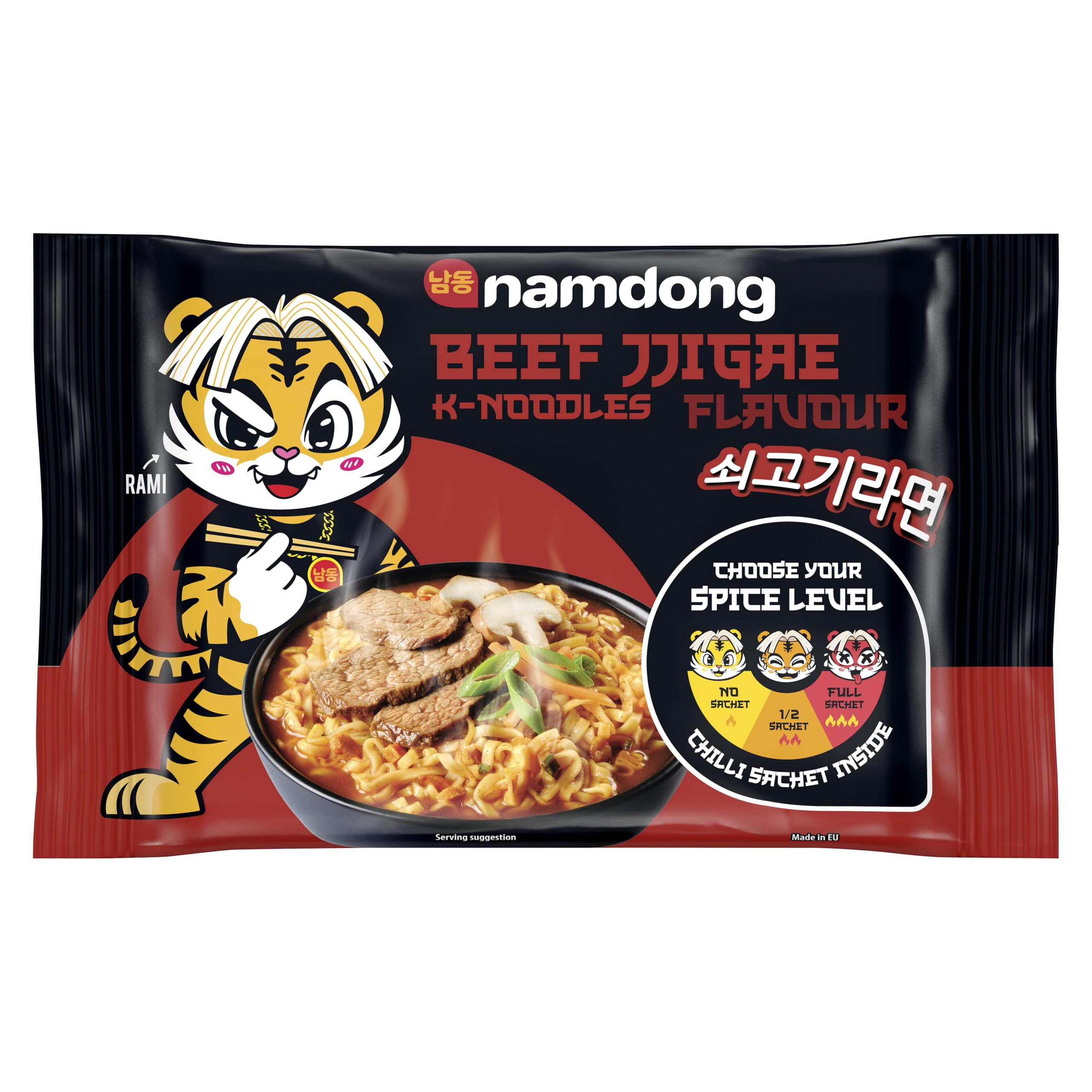 Namdong Beef Jjigae Noodle Block Korean-style Instant Noodles with Adjustable Spice