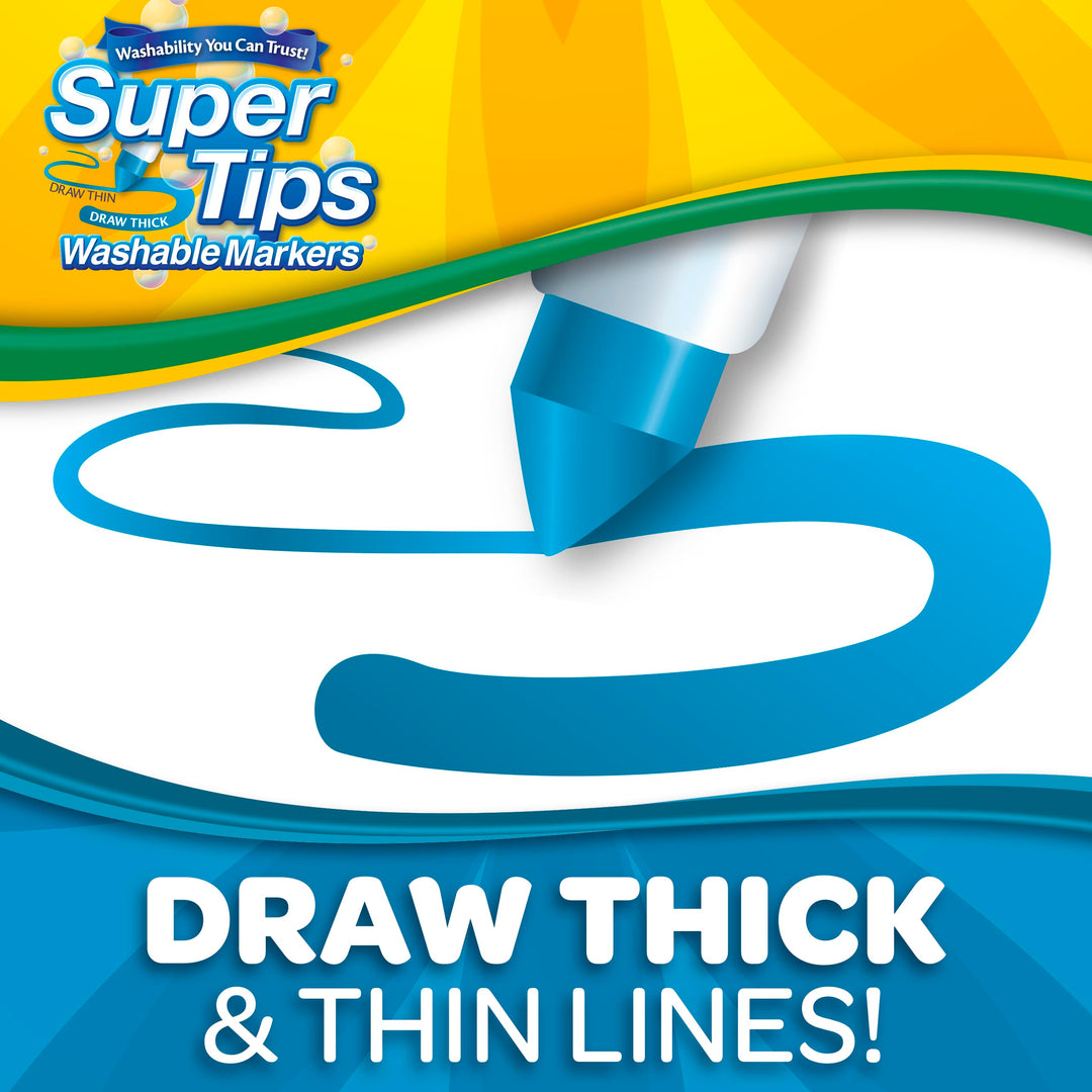 Crayola 50 Washable Super Tip Markers - Arts & Crafts for Kids 3+