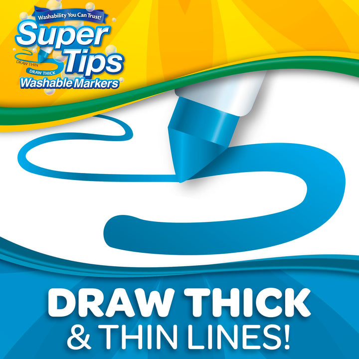 Crayola 50 Washable Super Tip Markers - Arts & Crafts for Kids 3+