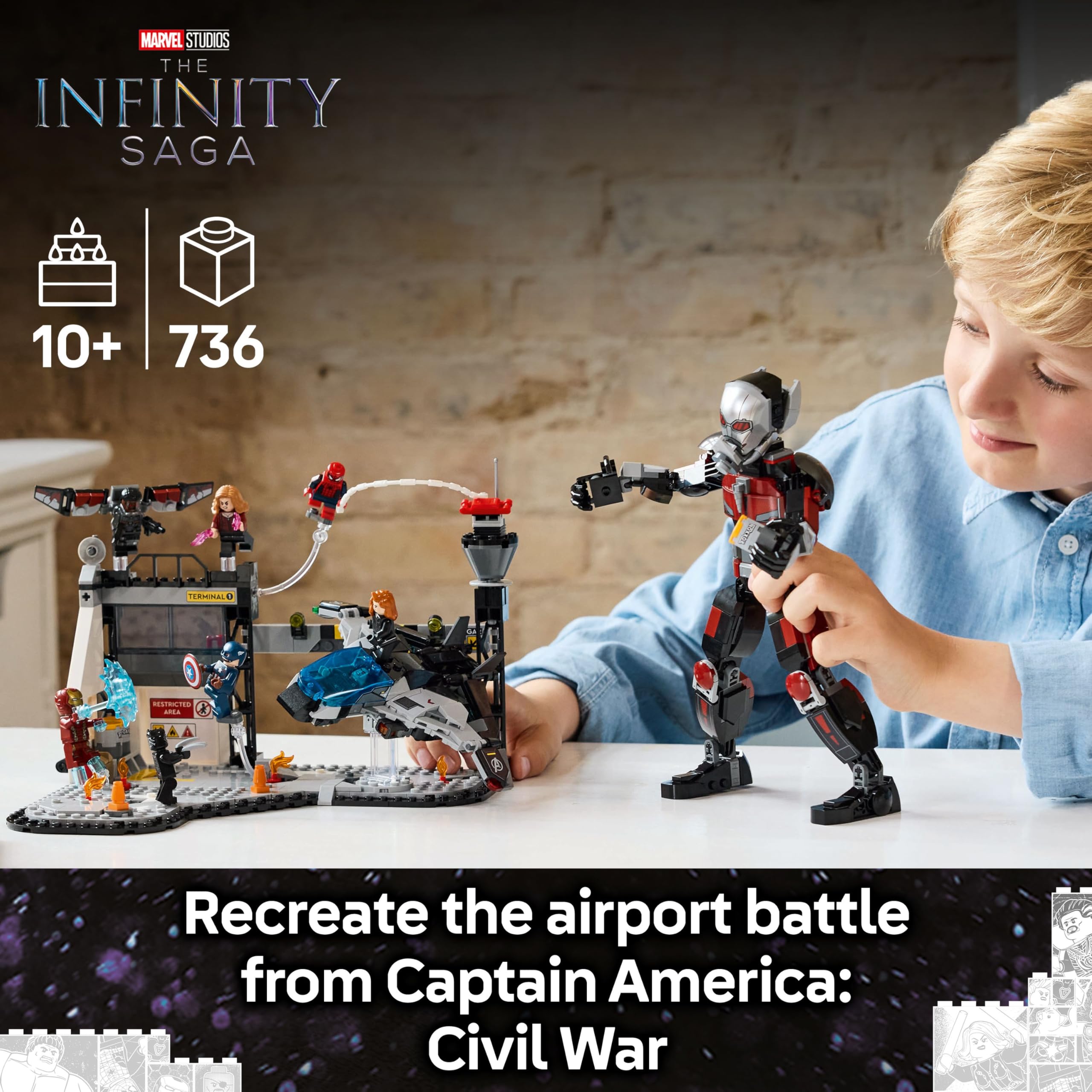 LEGO Marvel Captain America: Civil War Action Battle Building Set | Ages 10+ | Model 76314