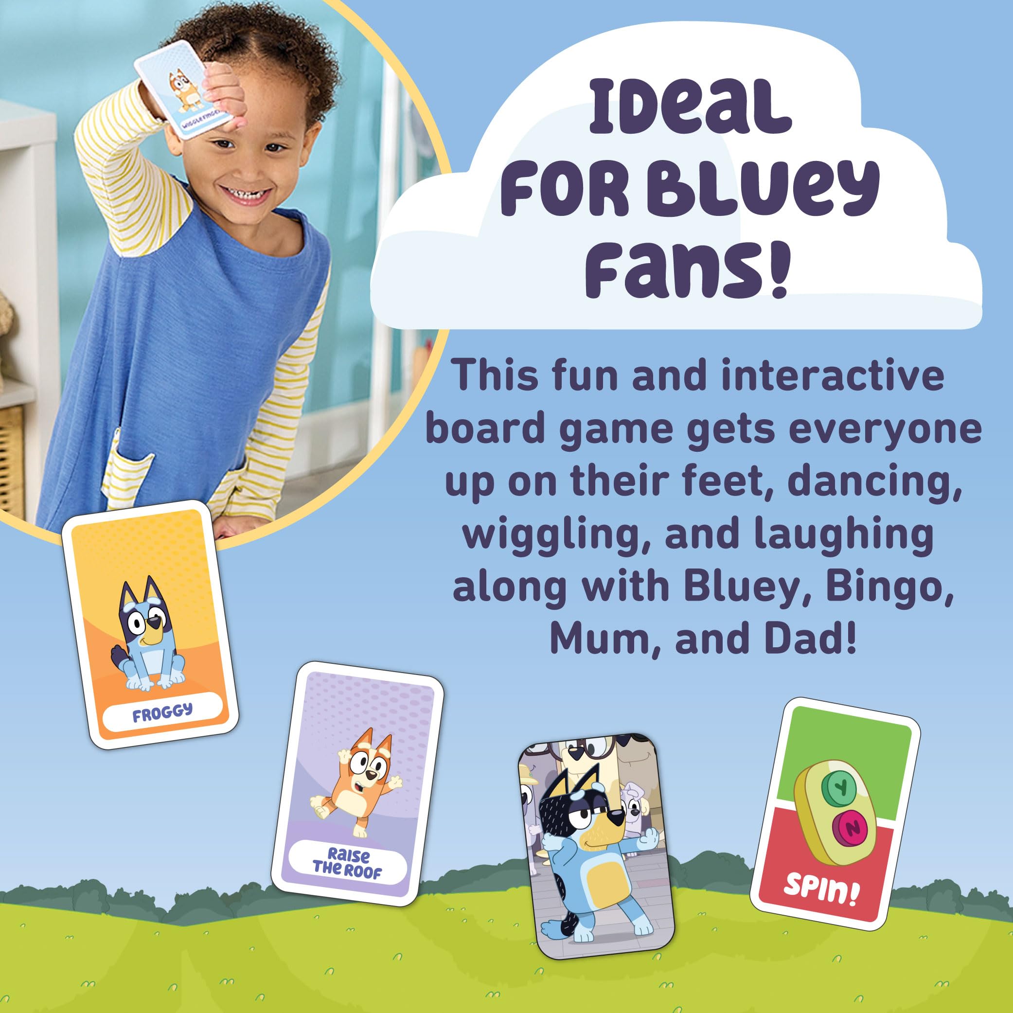 Orchard Toys Bluey Dance Mode Game | Active Card Game for Ages 3+ | Includes 27 Cards & Spinner 5