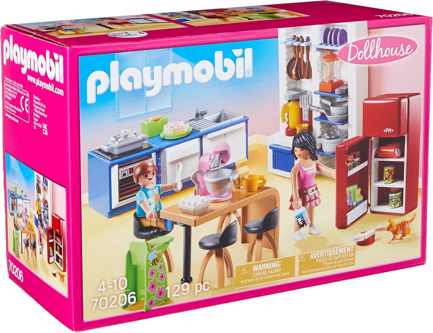 PLAYMOBIL Family Kitchen 70206 - Playset for Kids Ages 4+ 1