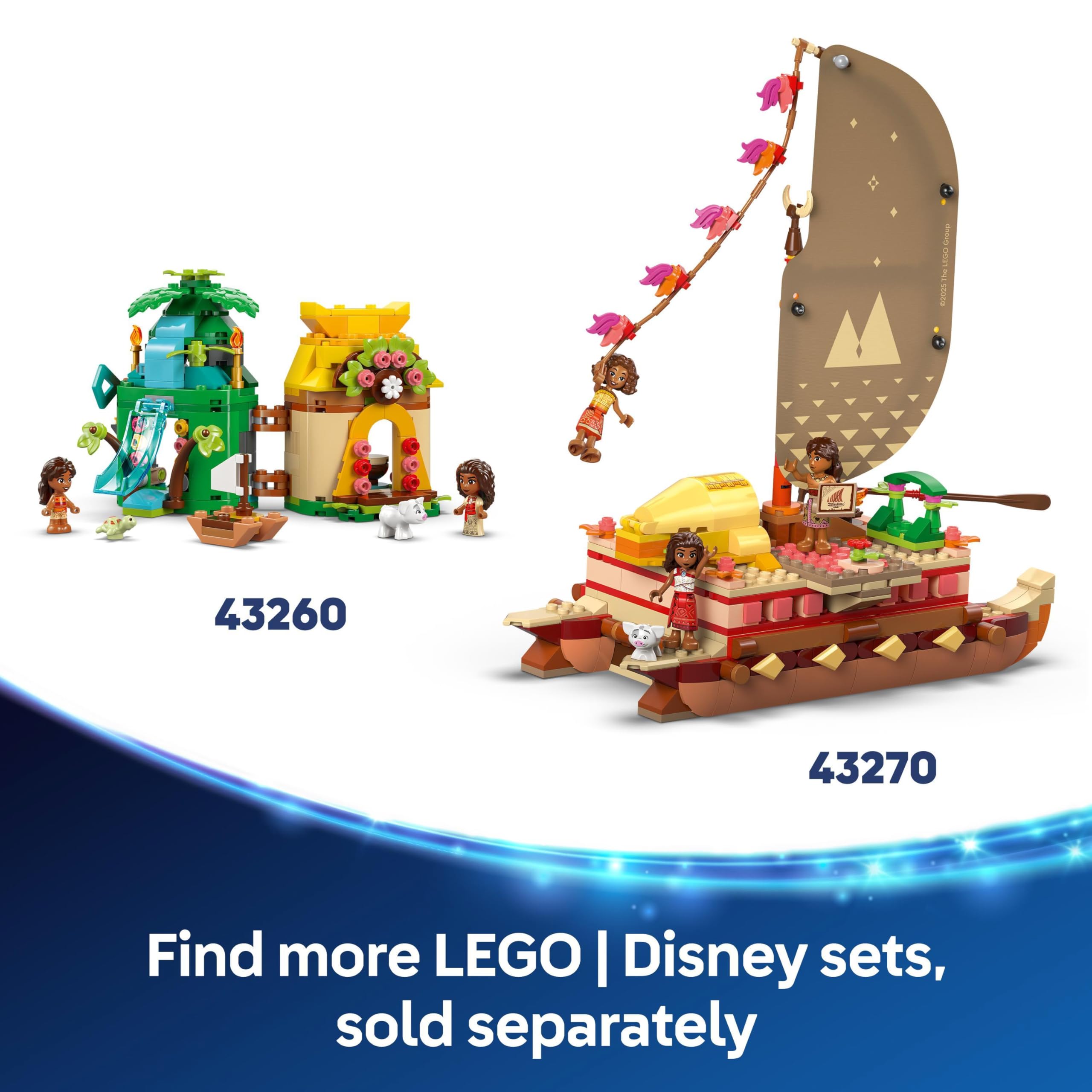 LEGO ǀ Disney Moana 2 Heihei Buildable Animal Toy - Posable Chicken Figure with Stand for Kids 9+ 16
