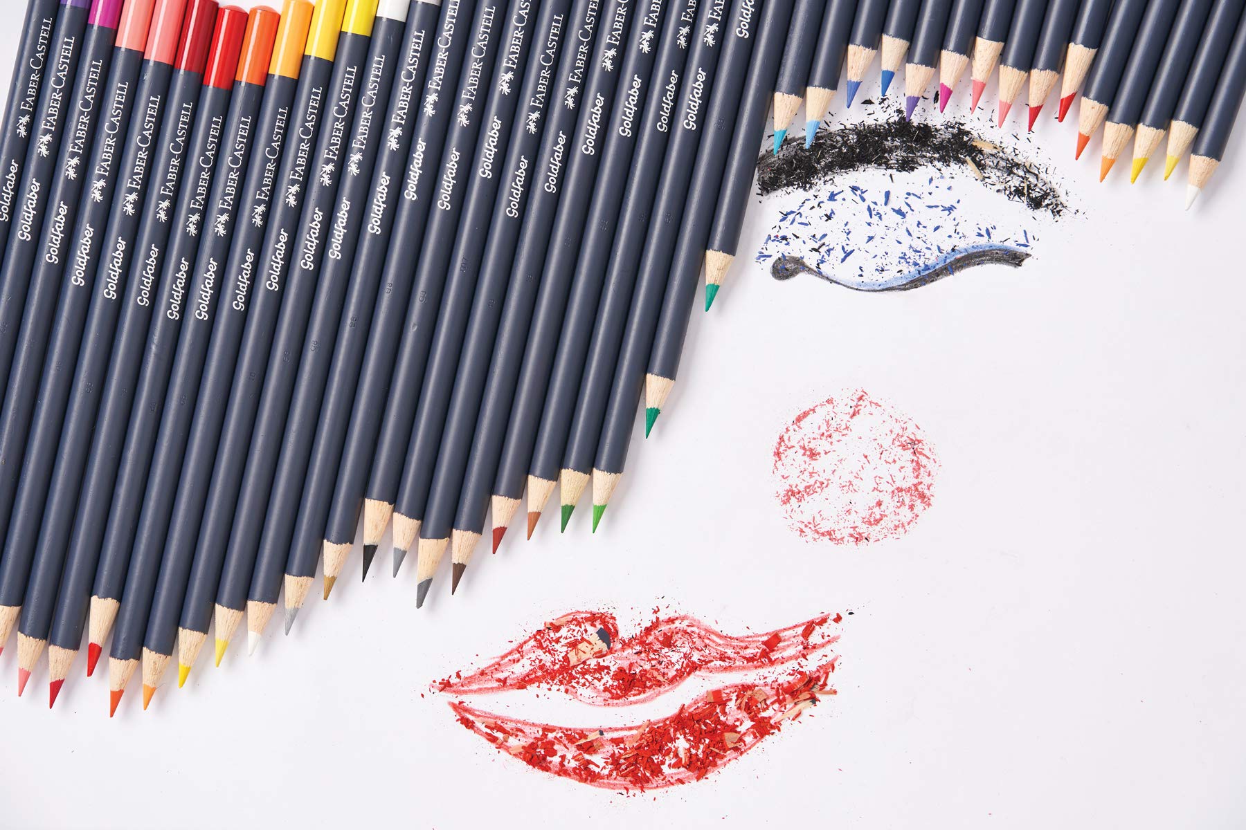 Faber-Castell Goldfaber Colour Pencil - White 101 | 3.3mm Lead | Erasable 3