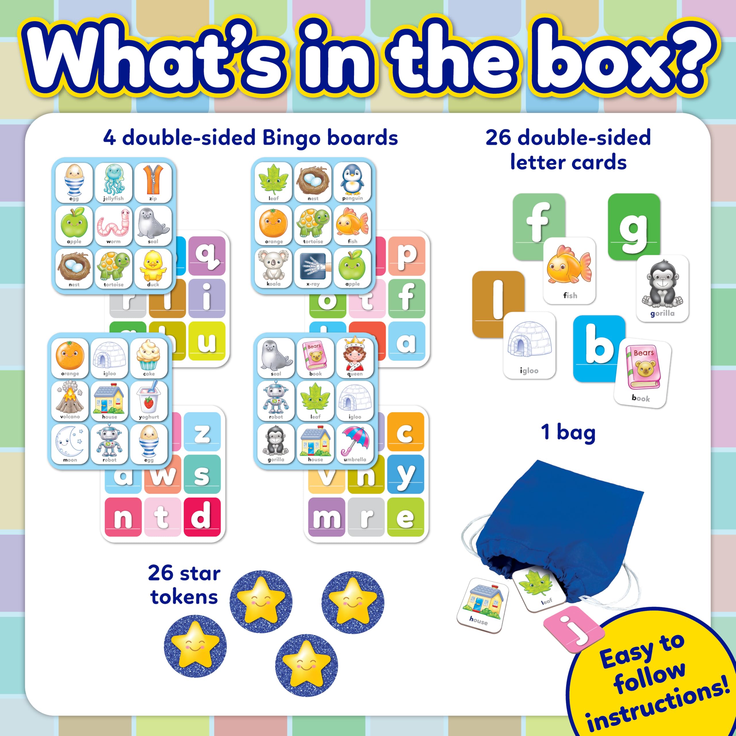 Orchard Toys Alphabet Bingo Educational Early Learning Game for Ages 4+ | Multicolor 2