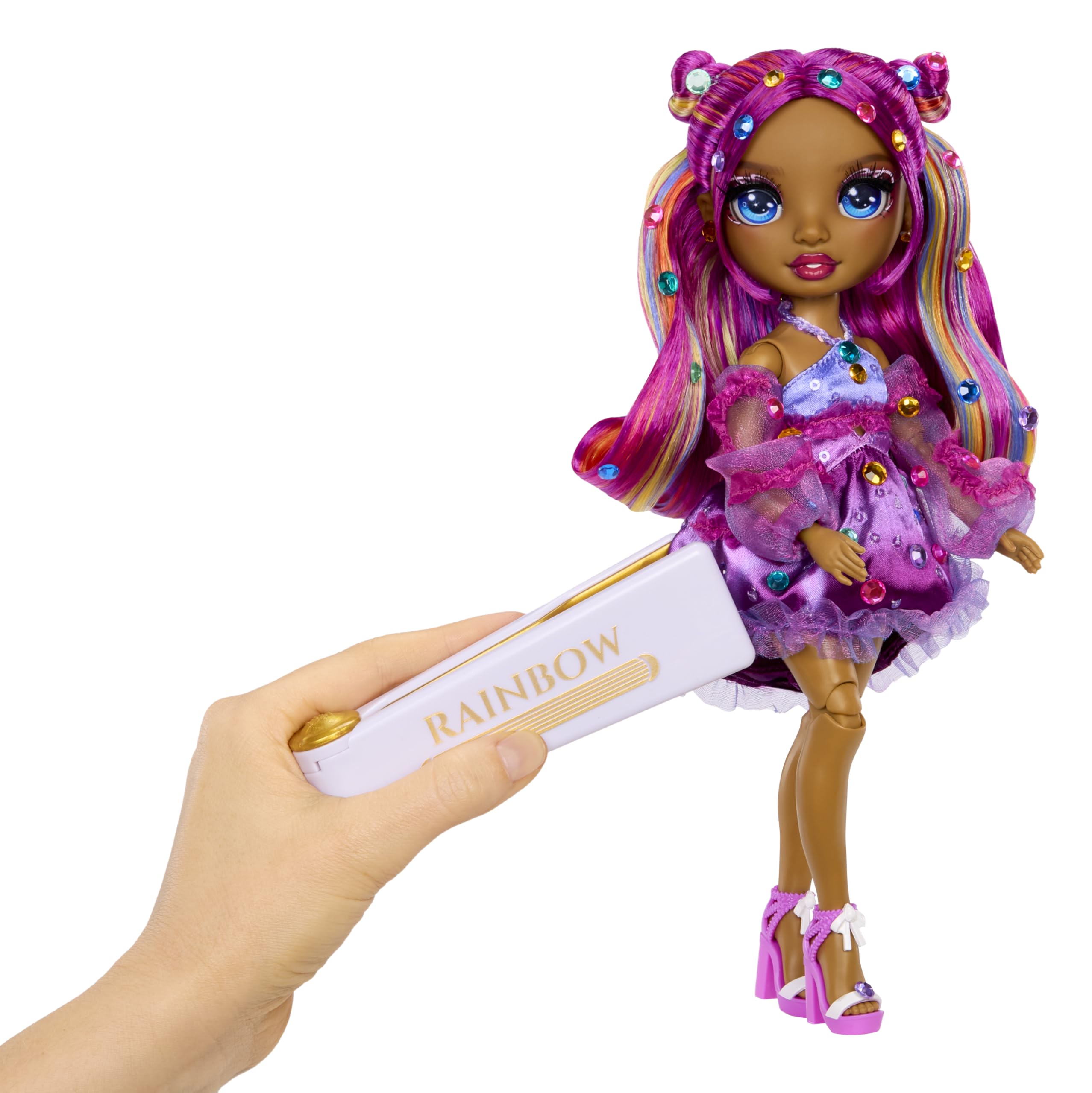 Rainbow High Be Dazzling Noemie Violette Doll - 28cm Purple Fashion Doll with Customization Tools 9