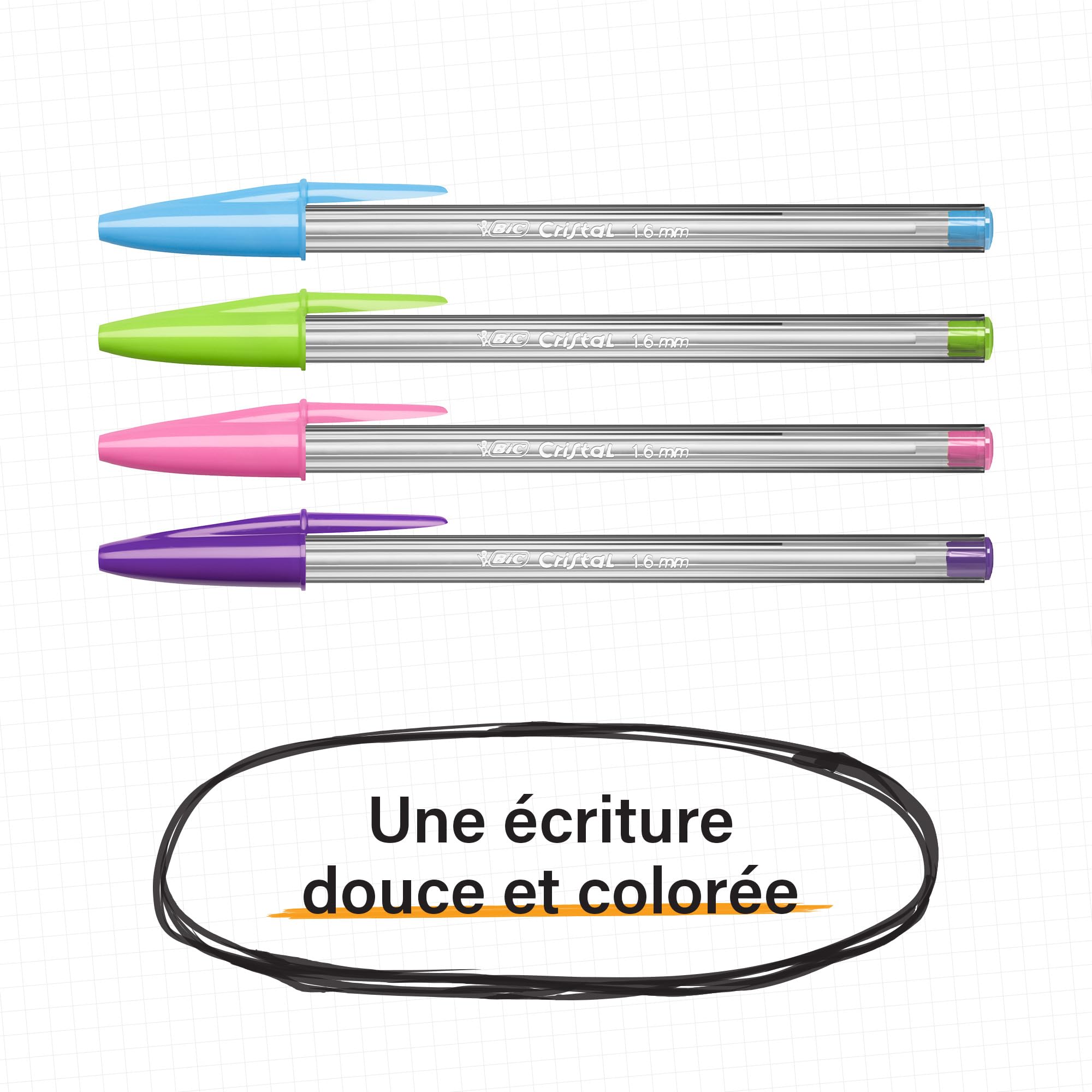 BIC Cristal Fun Ballpoint Pens - Pink Ink | 1.6mm Broad Point | Pack of 20 5